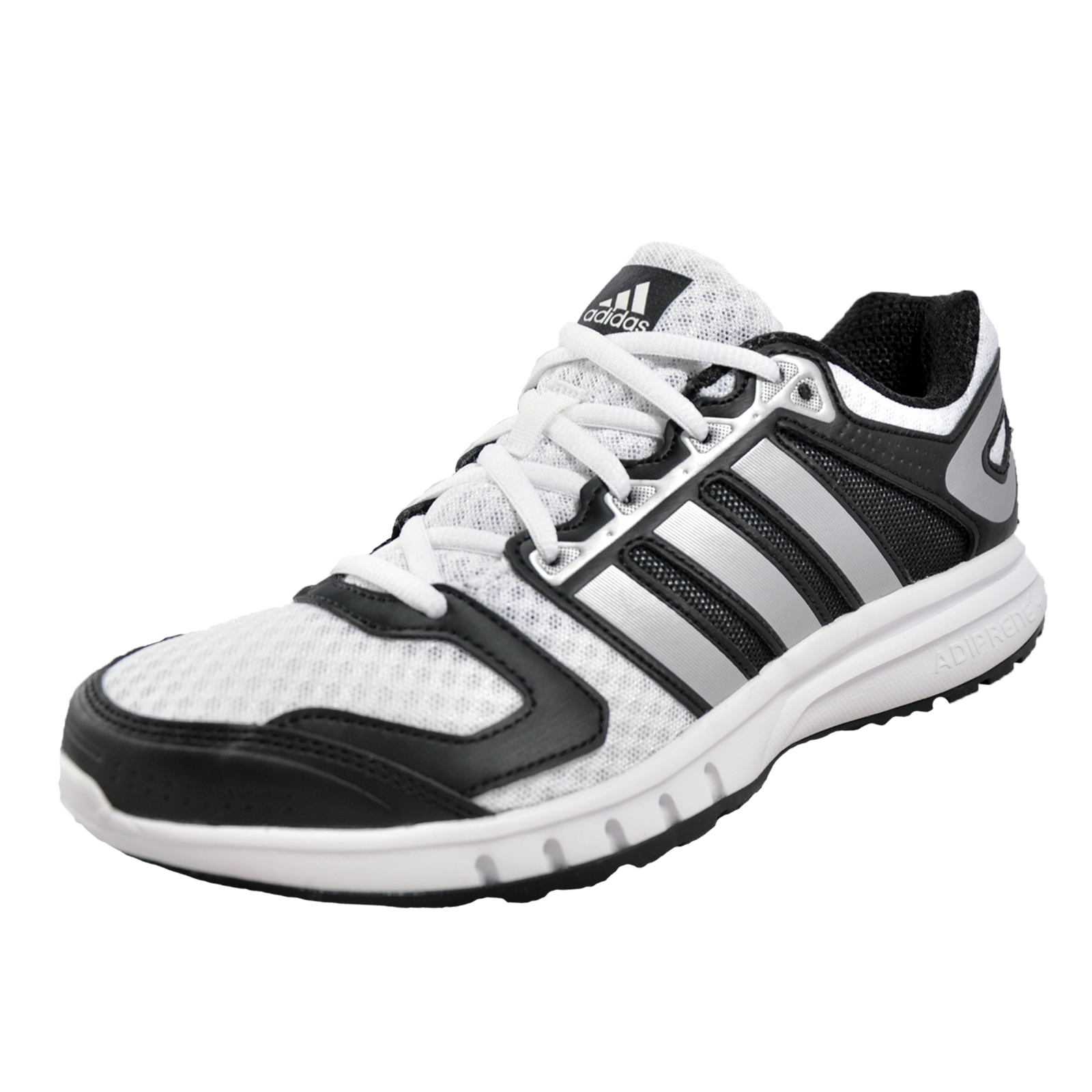 Adidas Galaxy Mens Running Shoes Fitness Gym Workout Trainers Black White | eBay