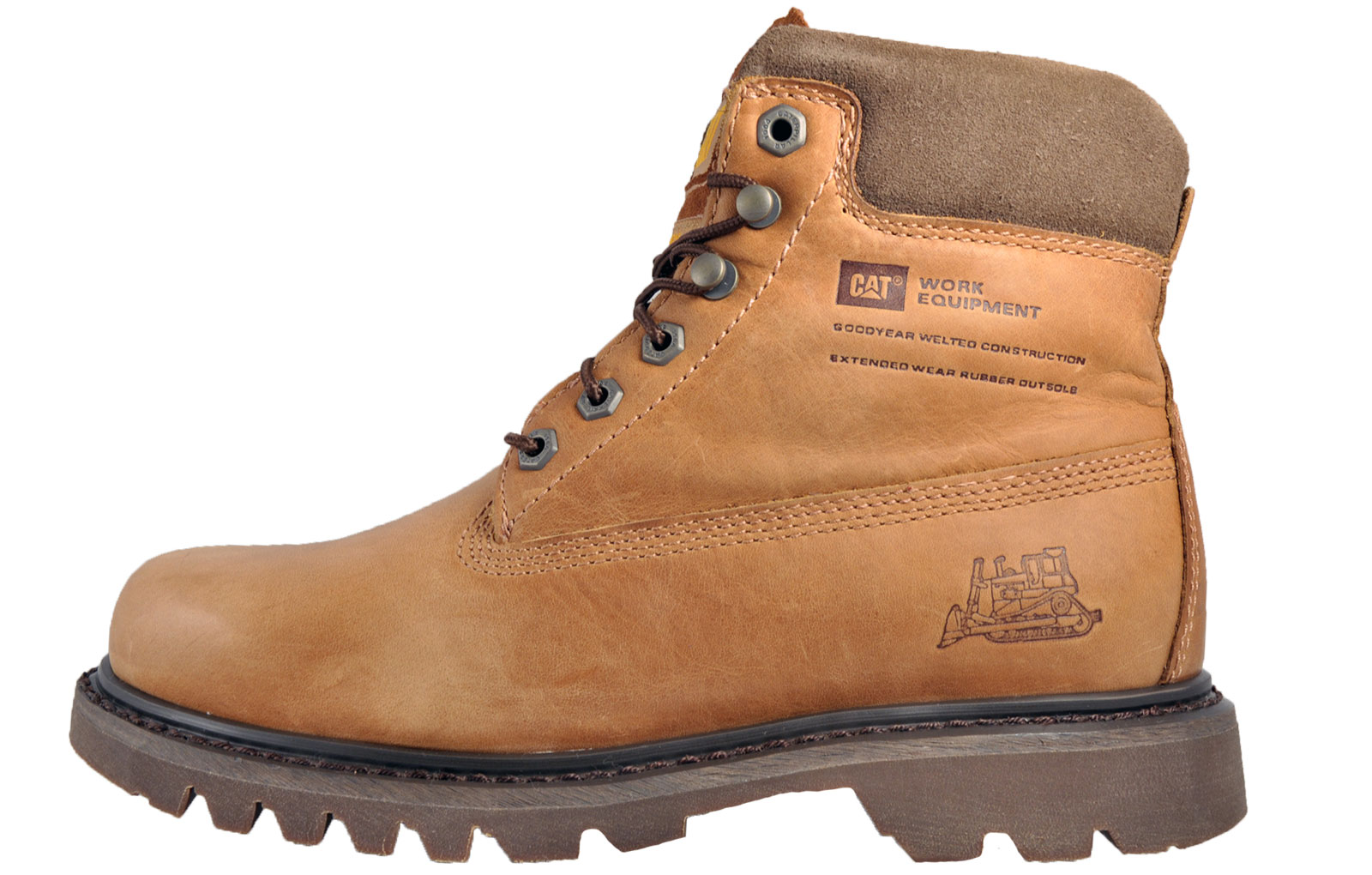 Caterpillar CAT Bruiser Mens Premium Leather Boots Rockwood Brown eBay