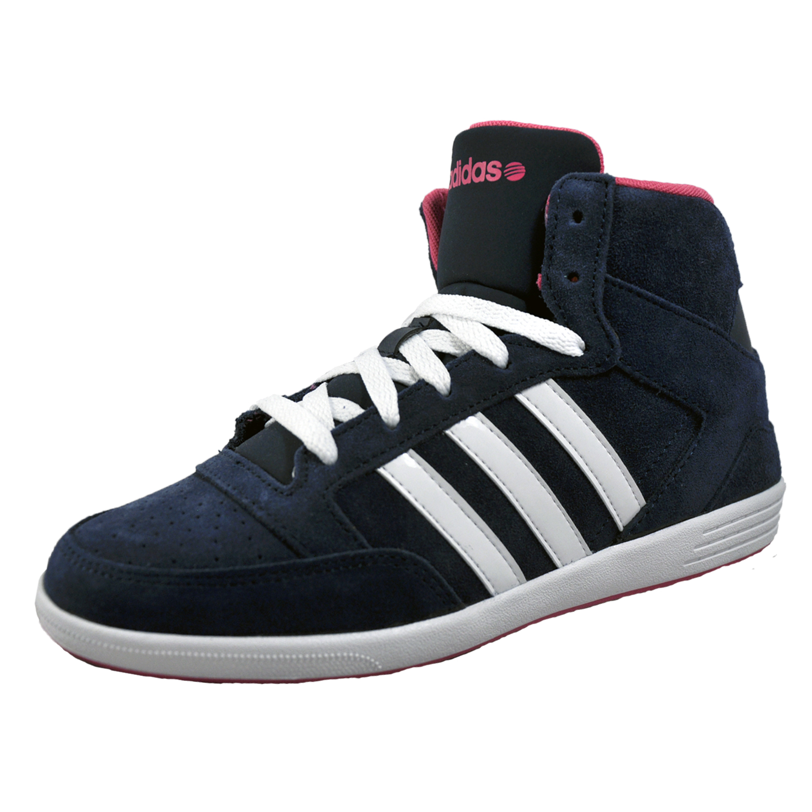 Adidas Vlneo Hoops Mid Womens Classic Casual Suede Leather Hi Top ...