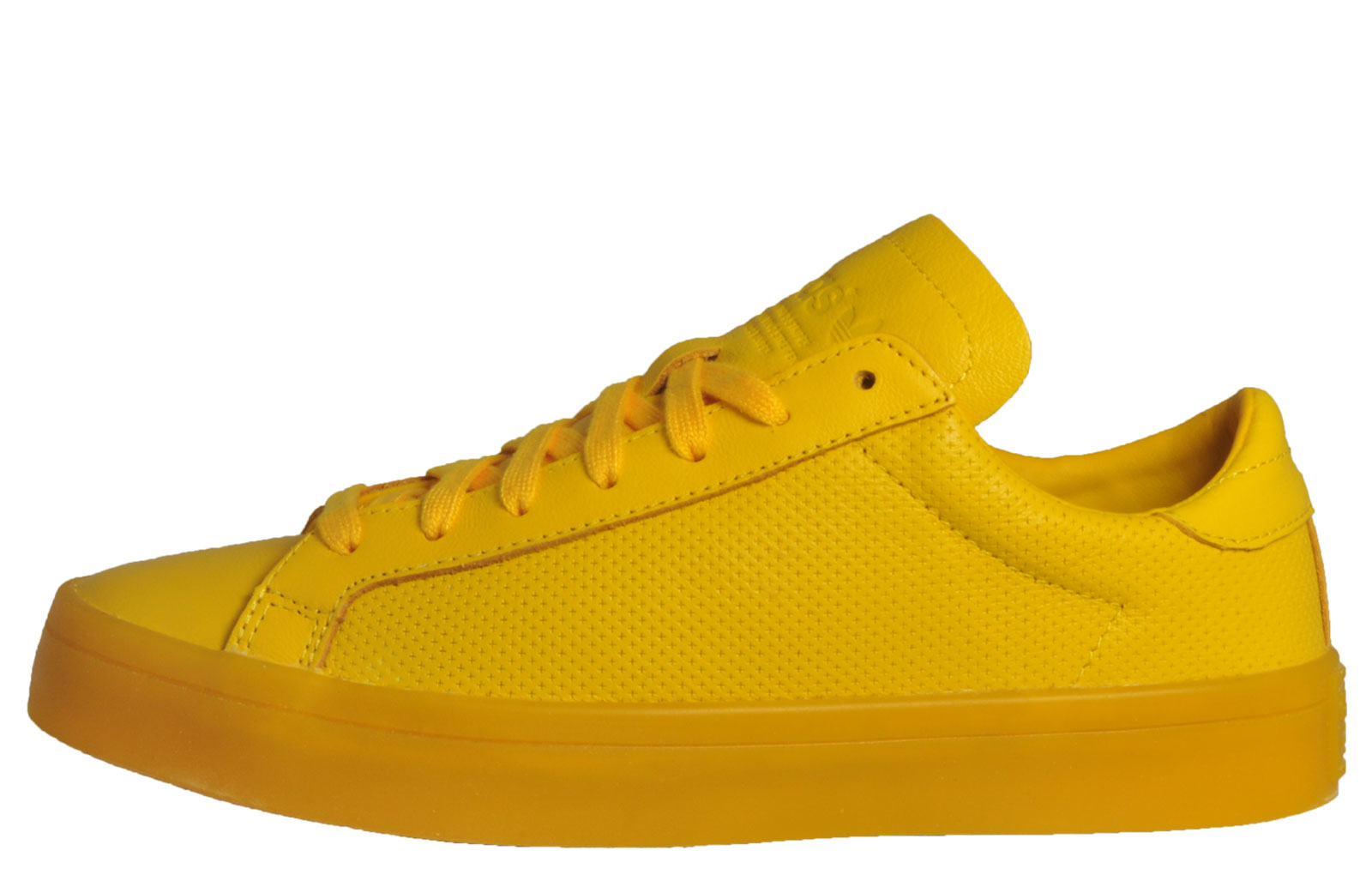 Adidas Originals Court Vantage Adicolor Mens Classic Casual Trainers Yellow