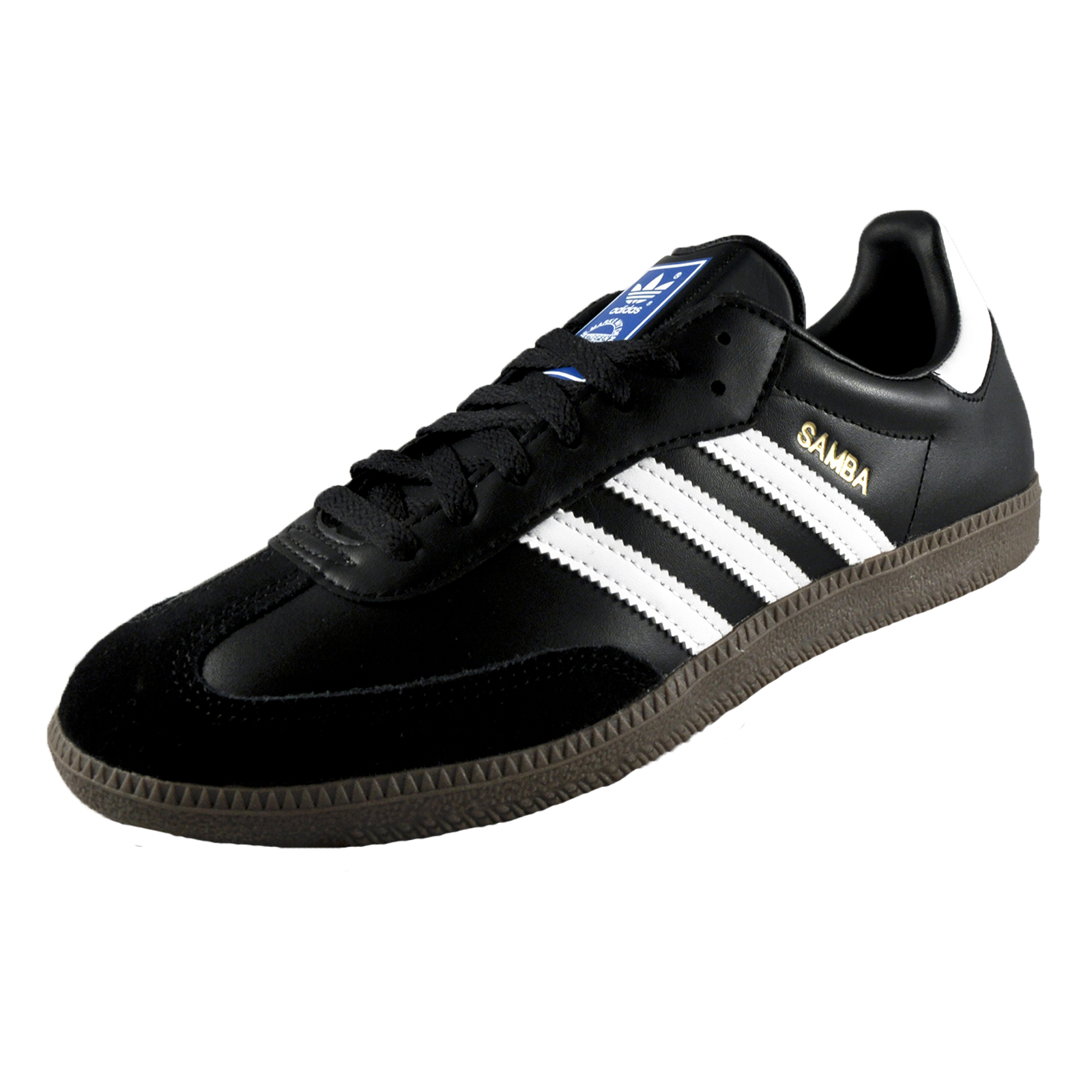 Adidas Originals Mens Samba Classic Leather Retro Trainers Black ...