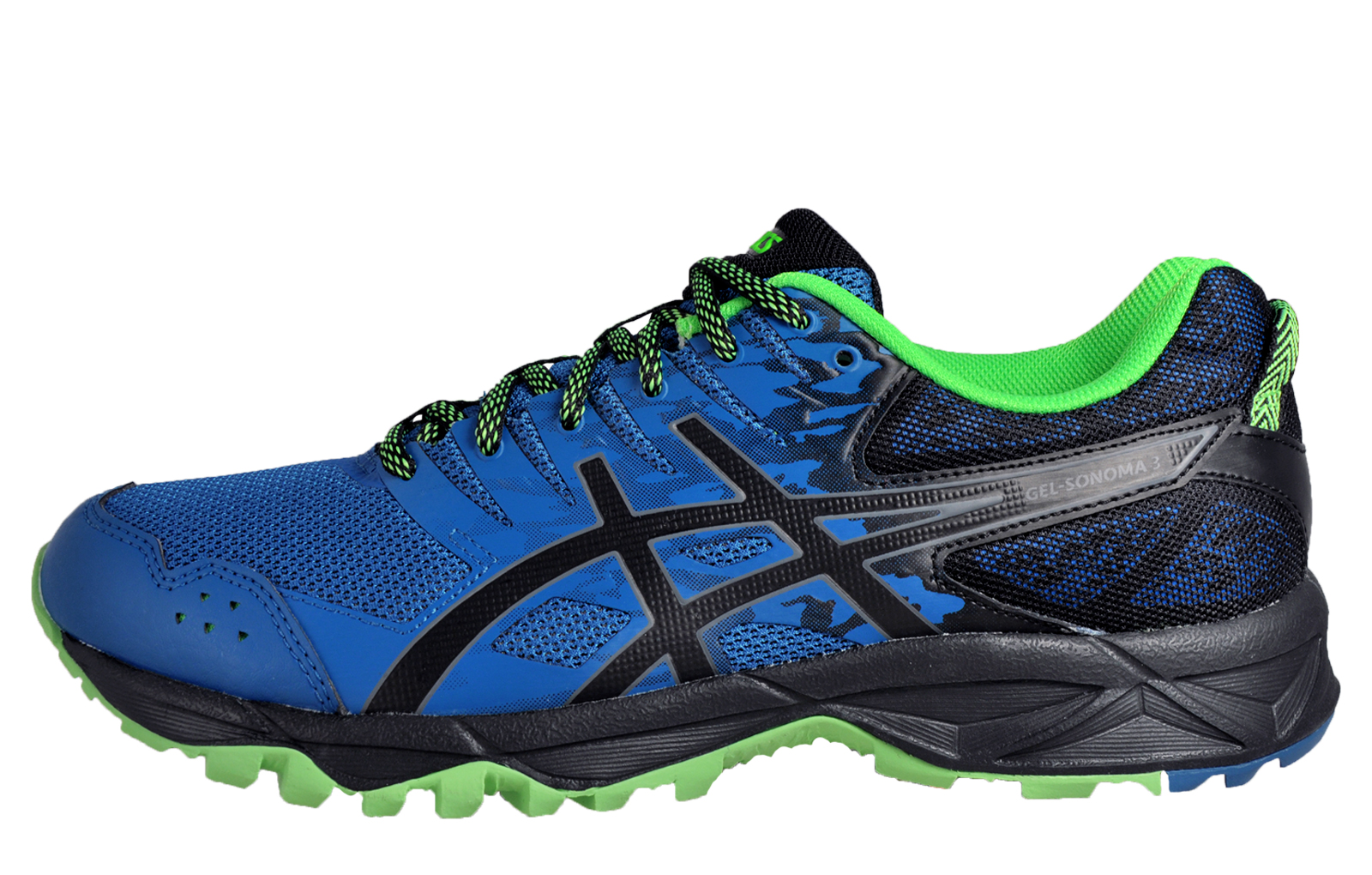 Asics Gel Sonoma 3 Mens All Terrain Outdoor Trail Running Shoes Blue | eBay