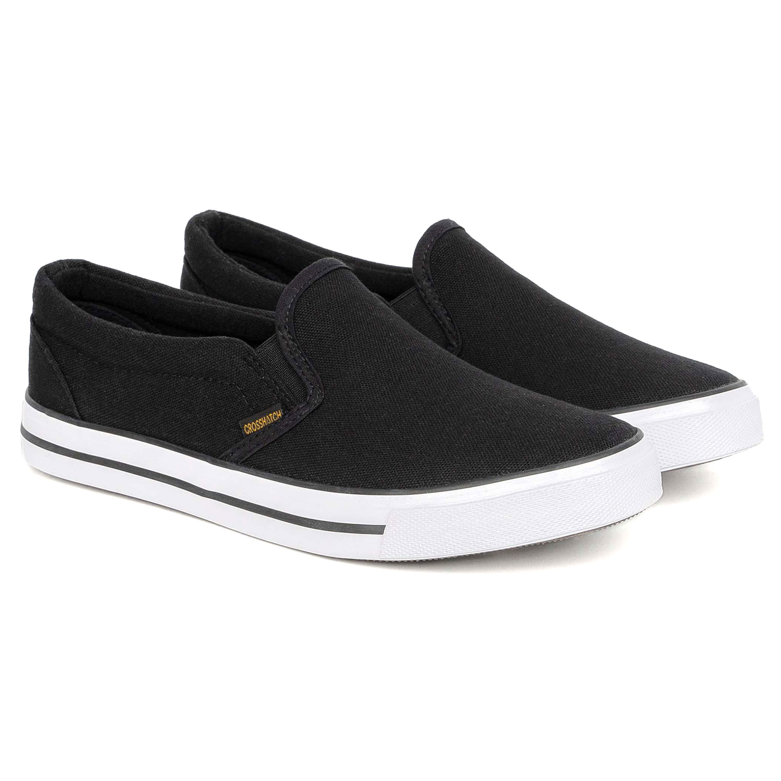 Crosshatch Ramp MVE Mens Designer Classic Casual Plimsolls Black