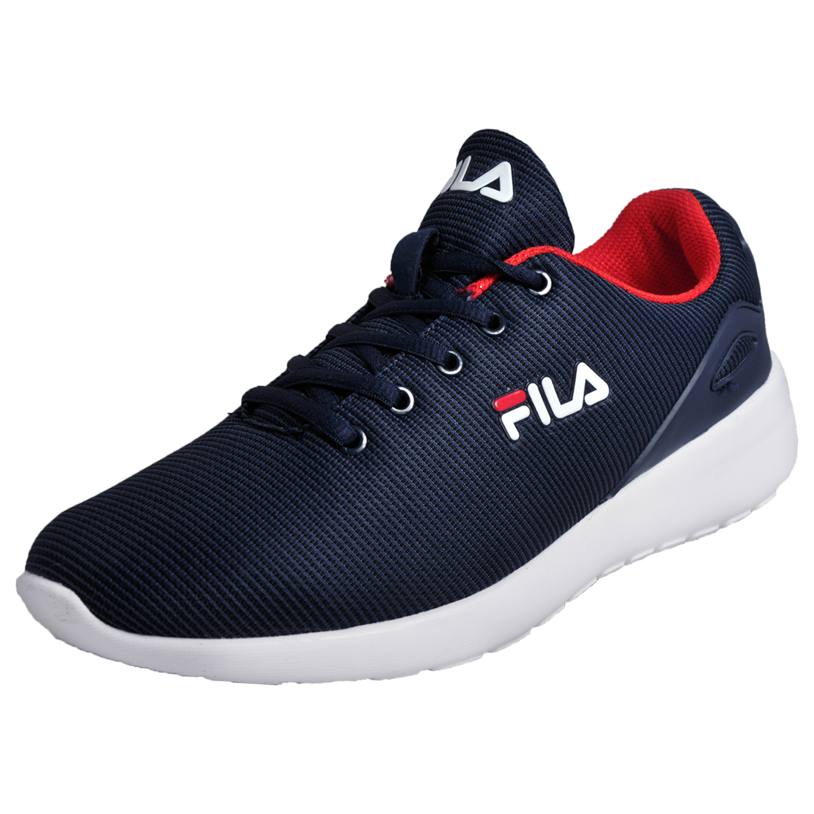 Fila Fury Run Low Mens Running Shoes Fitness Gym Trainers Navy