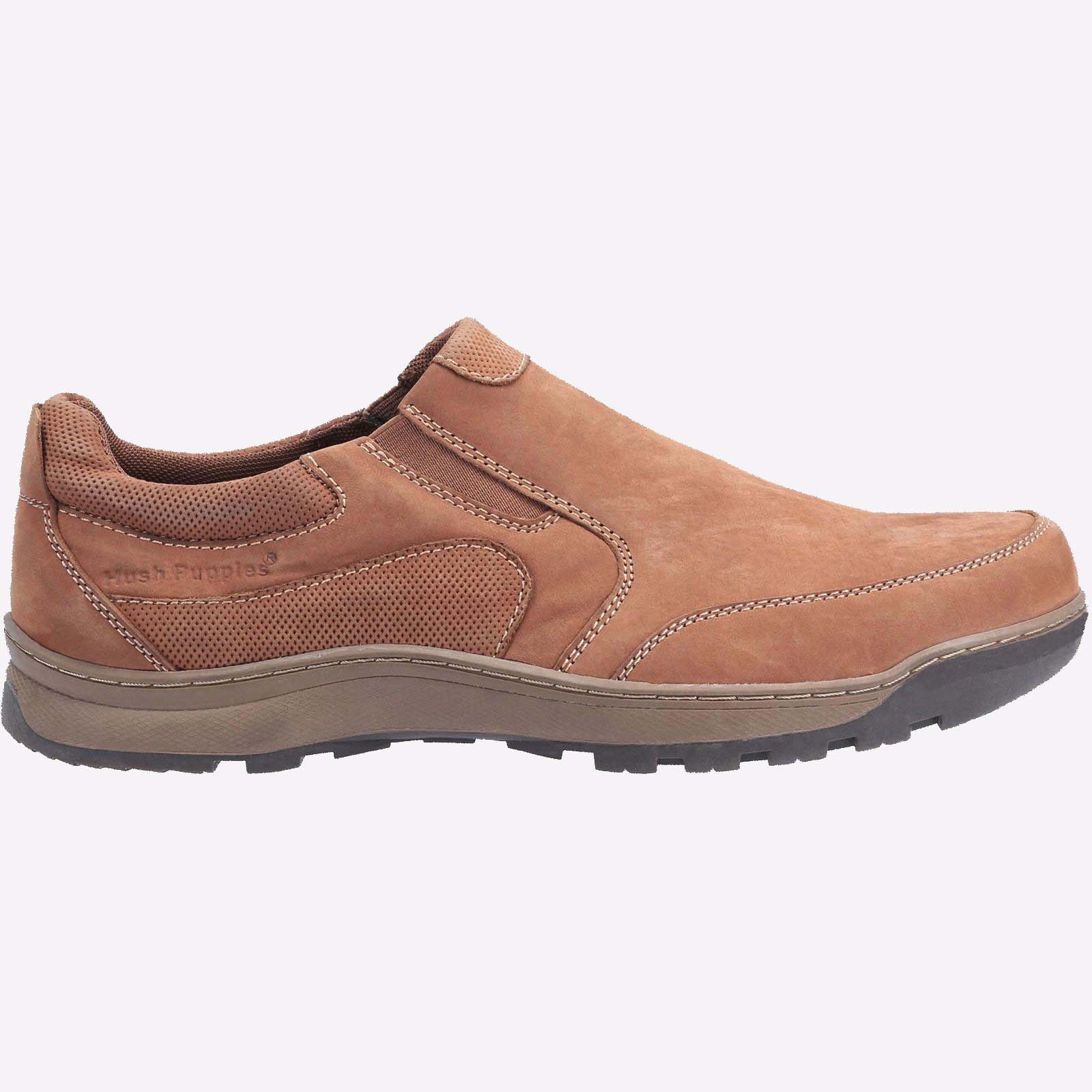 はなみず　0417 Hush Puppies Jasper Slip On Memory Foam Mens Leather Casual