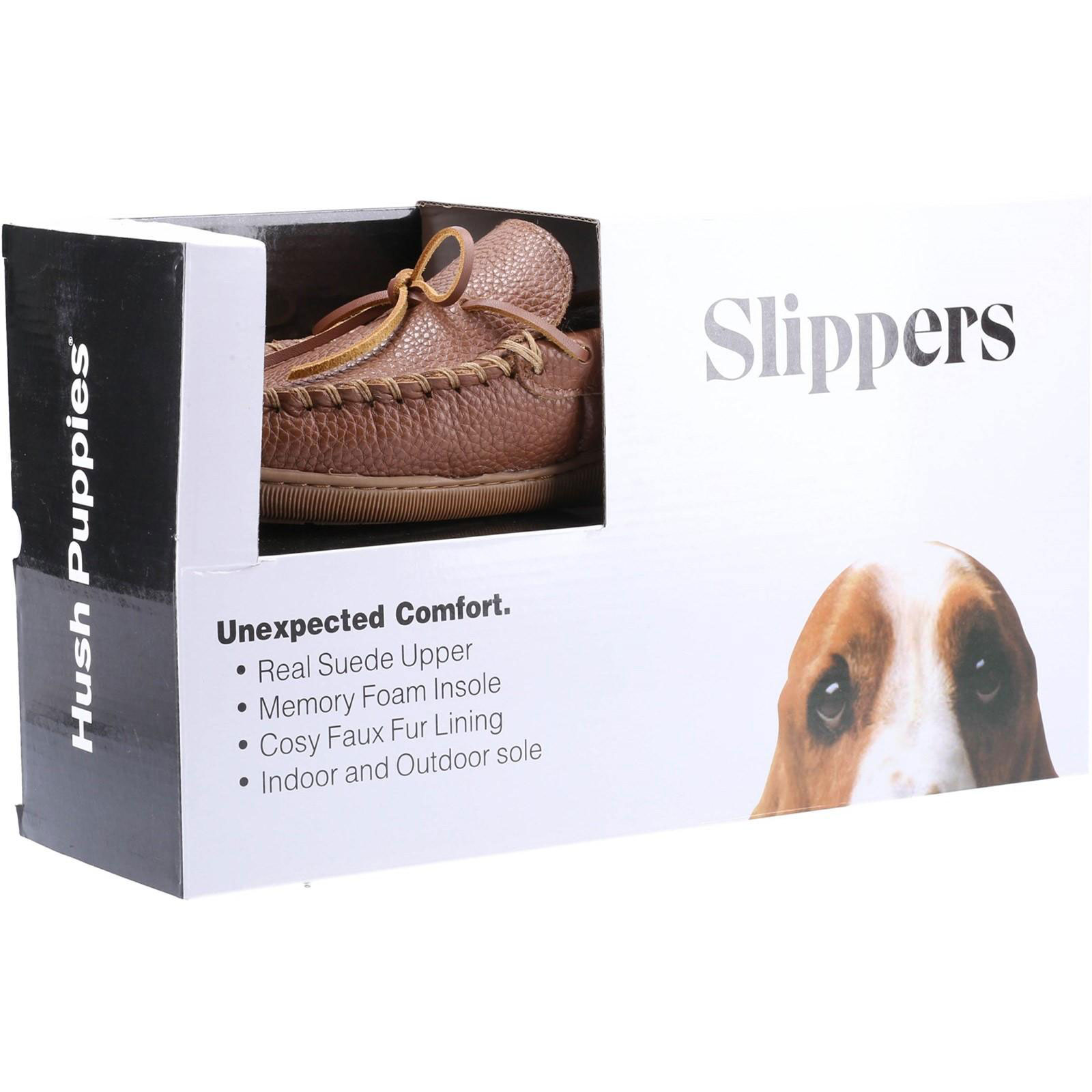 Hush Puppies Ace Slip On MEMORY FOAM Mens Comfortable Slippers Tan