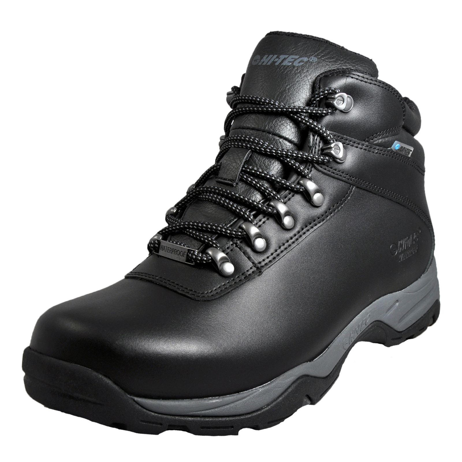 Hi Tec Eurotrek III WP Mens Waterproof All Terrain Hiking Boots Black ...