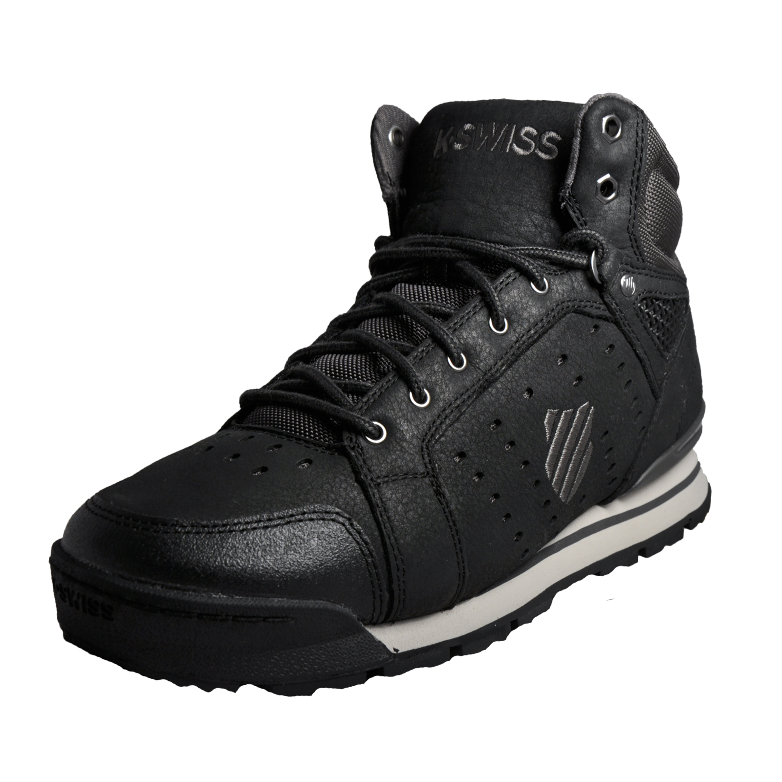 K Swiss Norfolk Mens Classic Outdoor Walking Hiking Boots Shoes Black