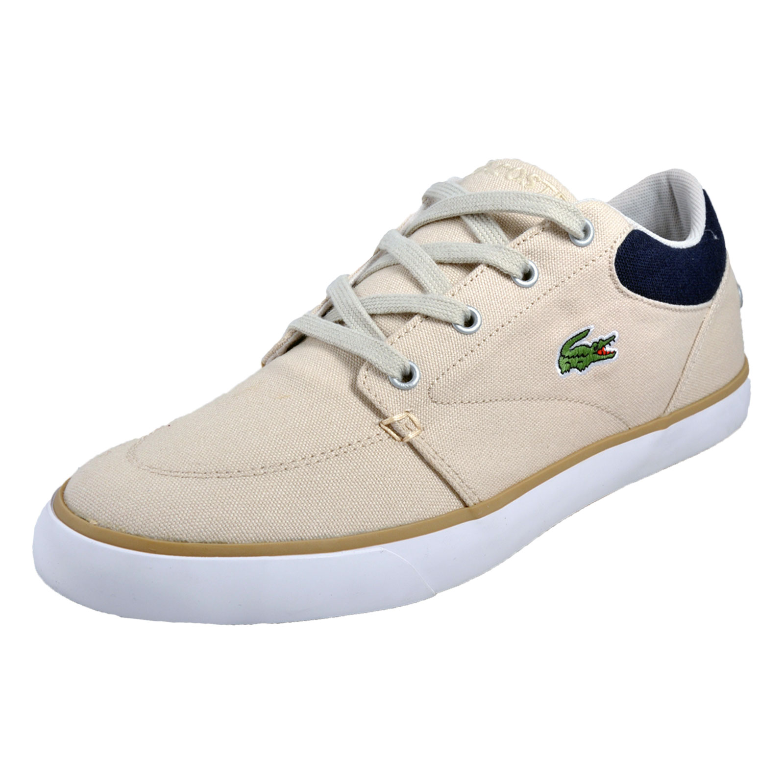 Lacoste Bayliss 116 Mens Designer Canvas Classic Casual Trainers Stone ...