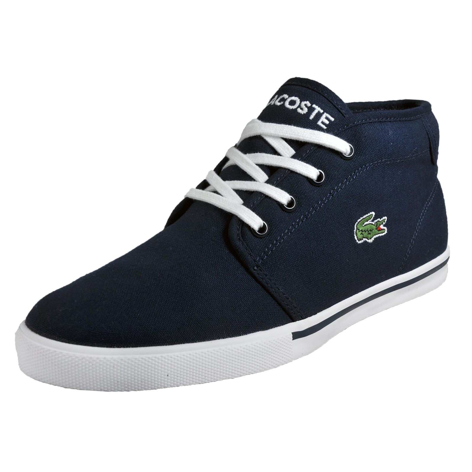 Lacoste Ampthill LCR2 Mens Mid Cut Designer Classic Casual Trainers ...