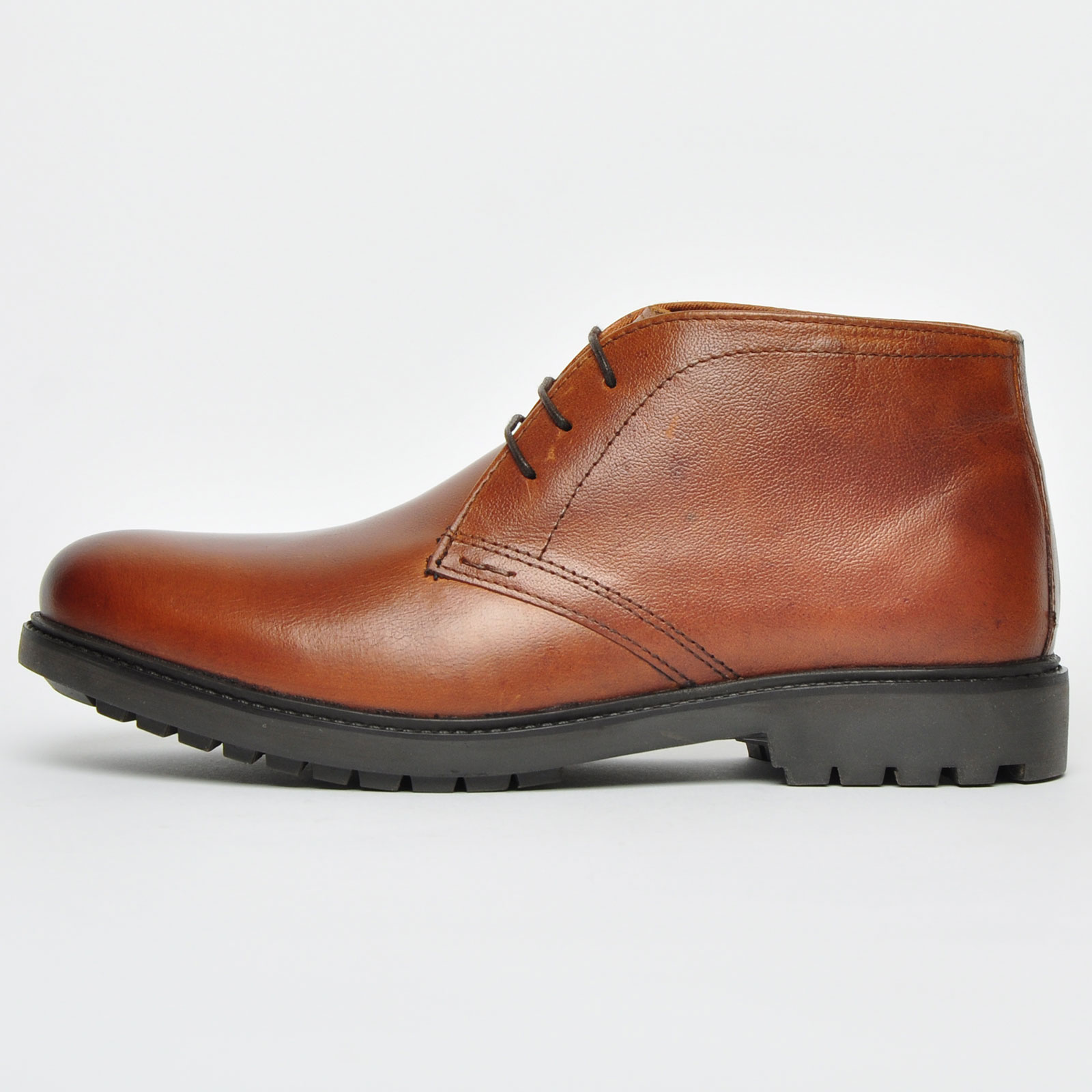 red tape leather chukka boots