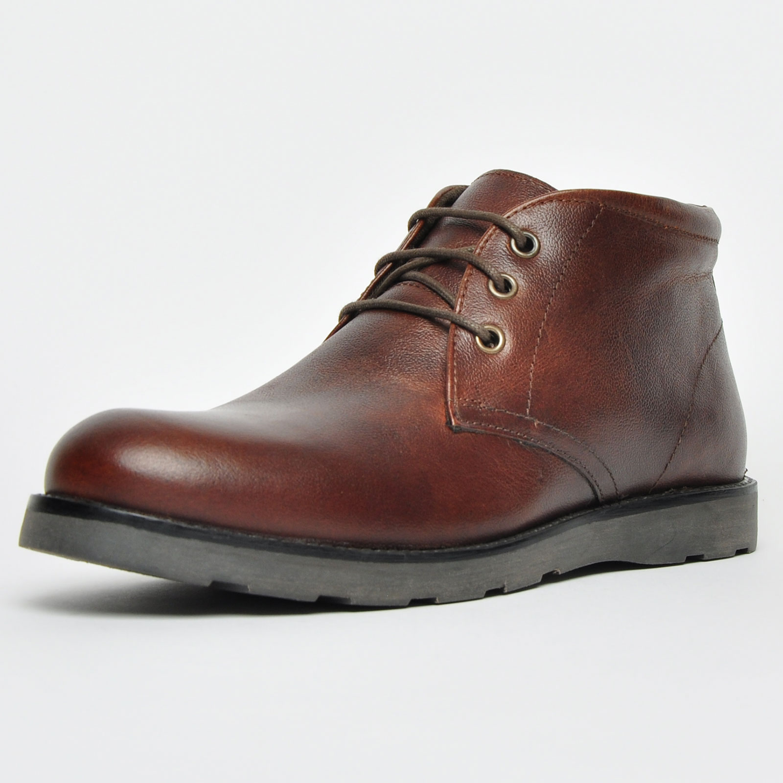 red tape leather chukka boots
