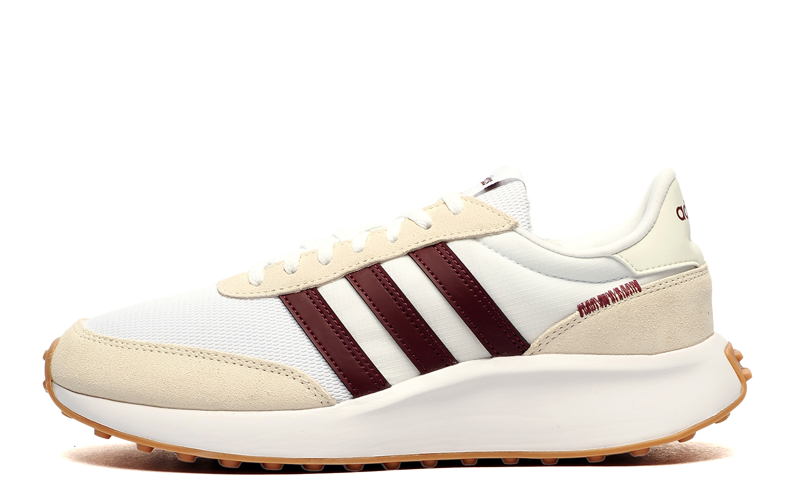 Adidas Run 70S Men's | Running Trainers | Cloud White / Deep Burgundy | UK Size 11