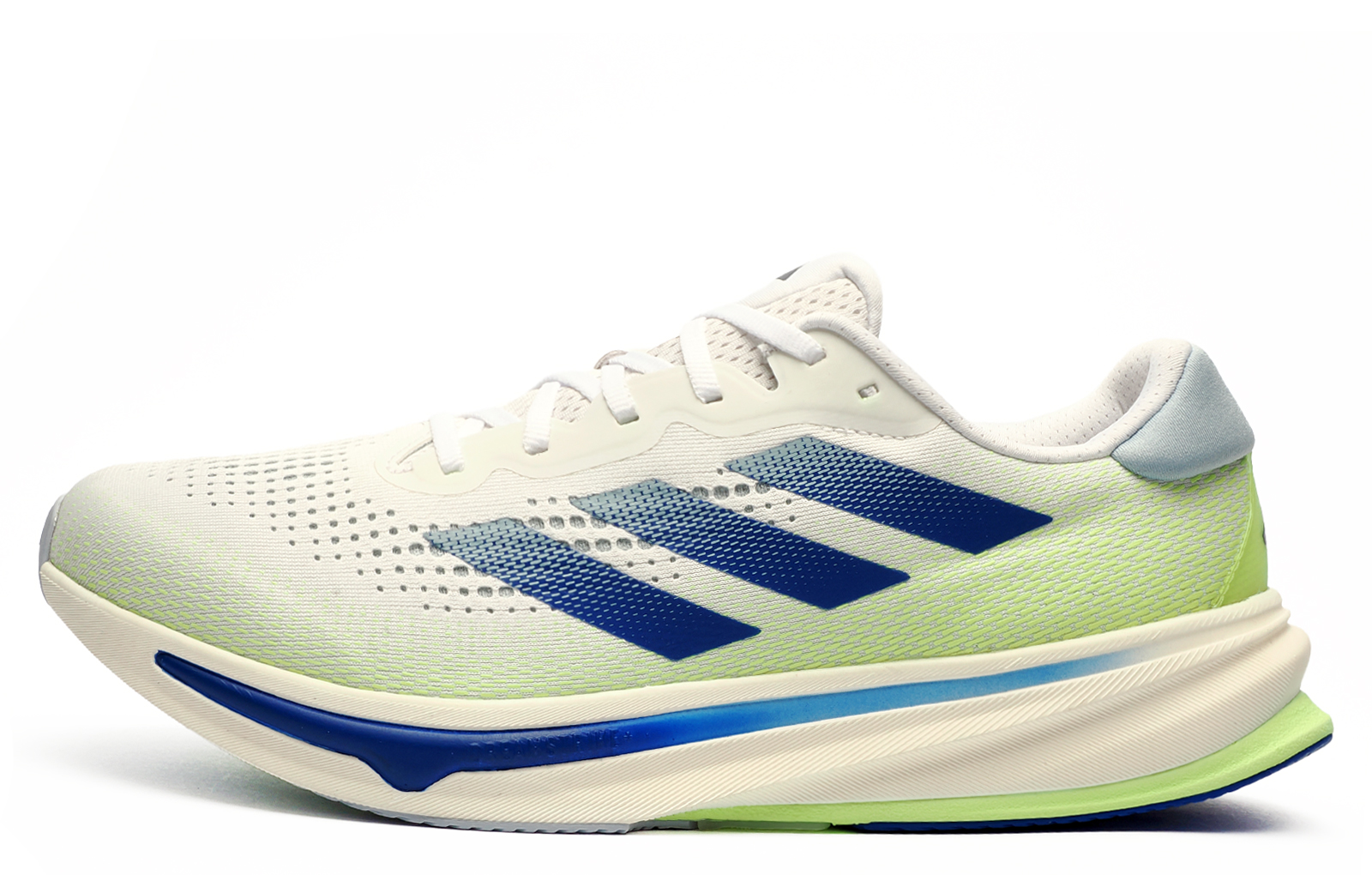 Adidas Supernova Rise Men's Running Shoes Men's | Running Trainers  | Cloud White / Wonder Blue / Green Spark  | UK Size 6.5