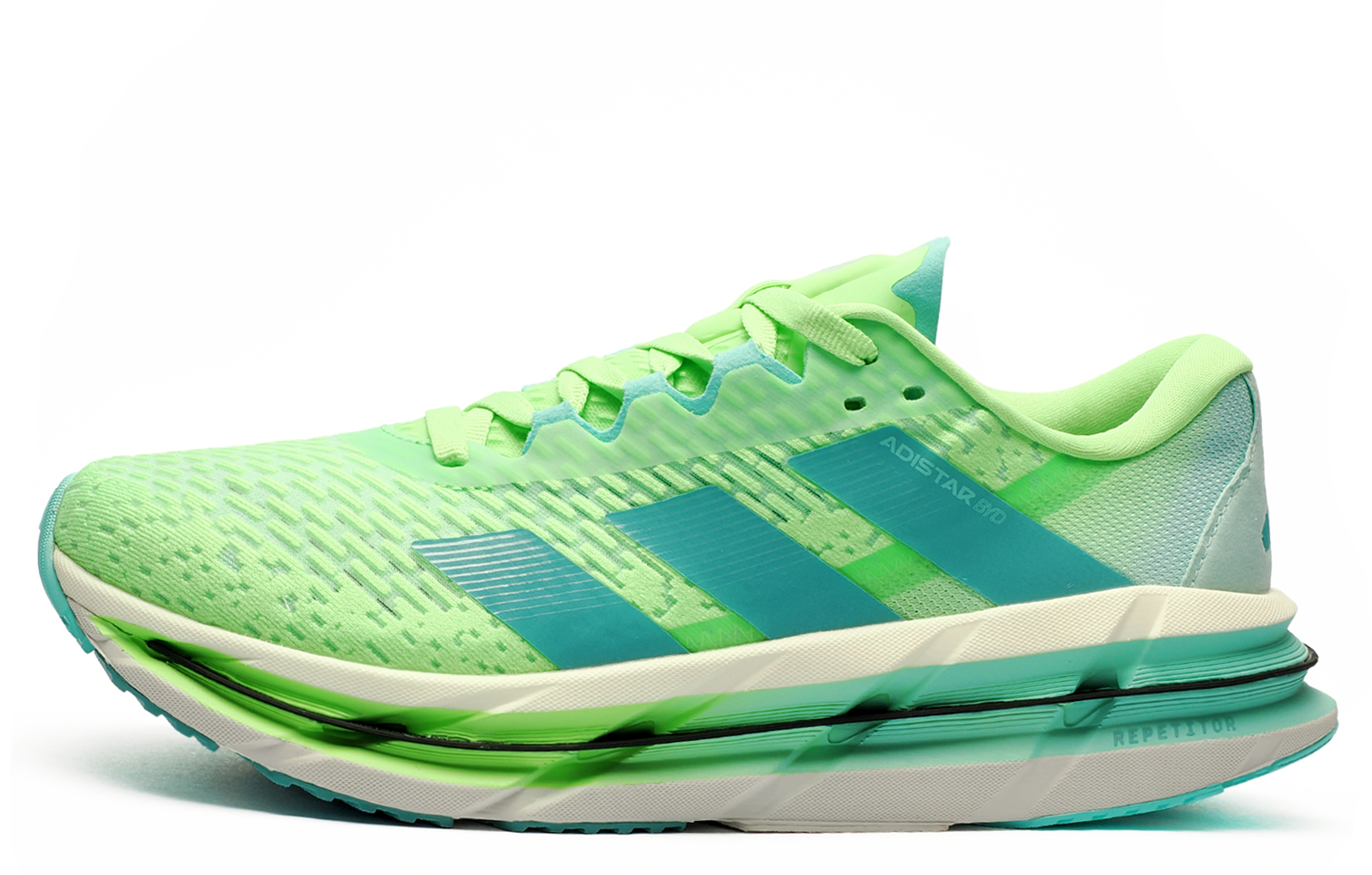 Adidas Adistar Byd Beyond Men's Running Shoes Men's | Running Trainers  | Lime Burst / Mint Tone / Flash Aqua  | UK Size 10