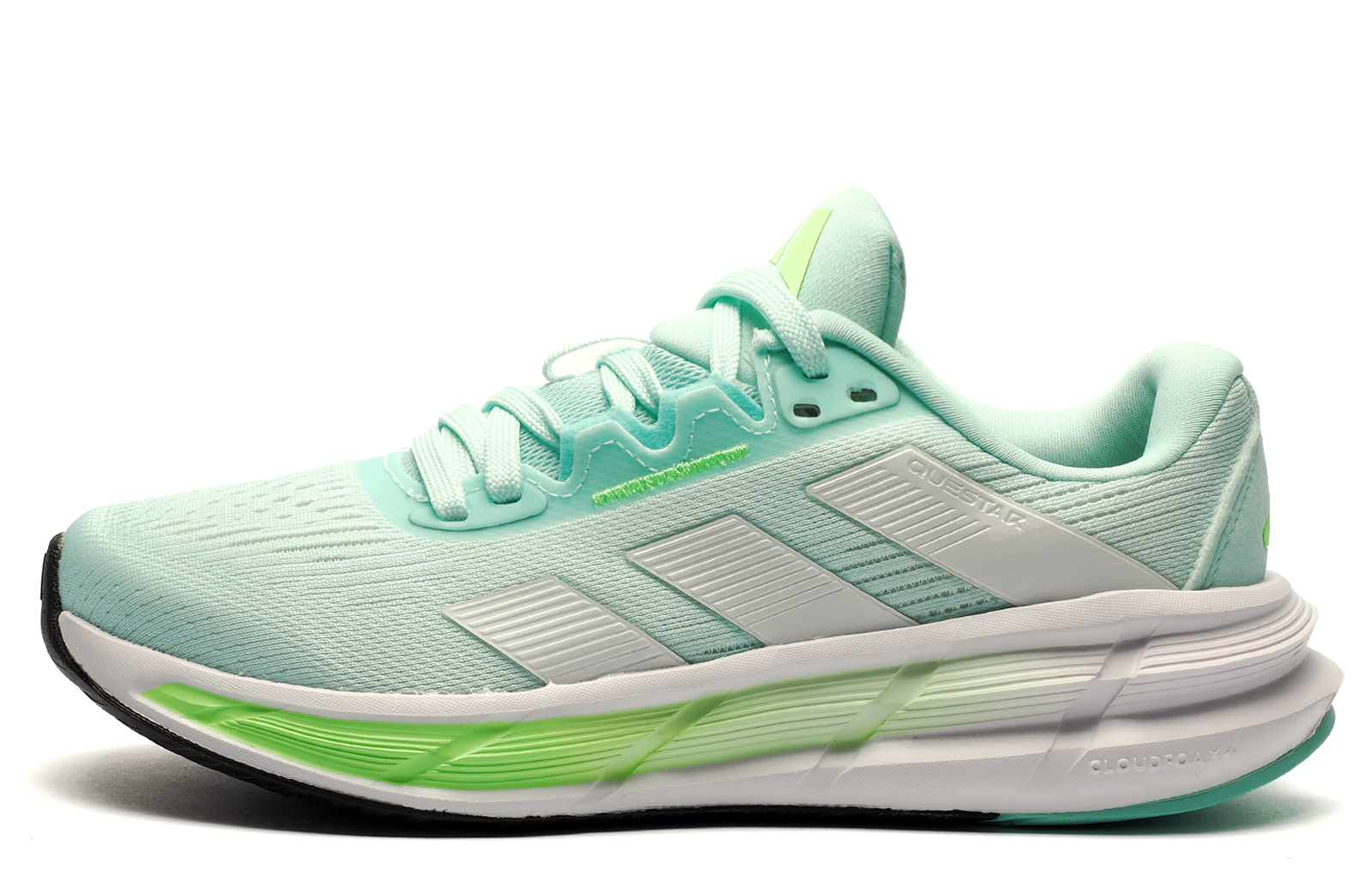 Adidas Questar 3 Womens Running Shoes Men's | Running Trainers  | Halo Mint / White  | UK Size 8