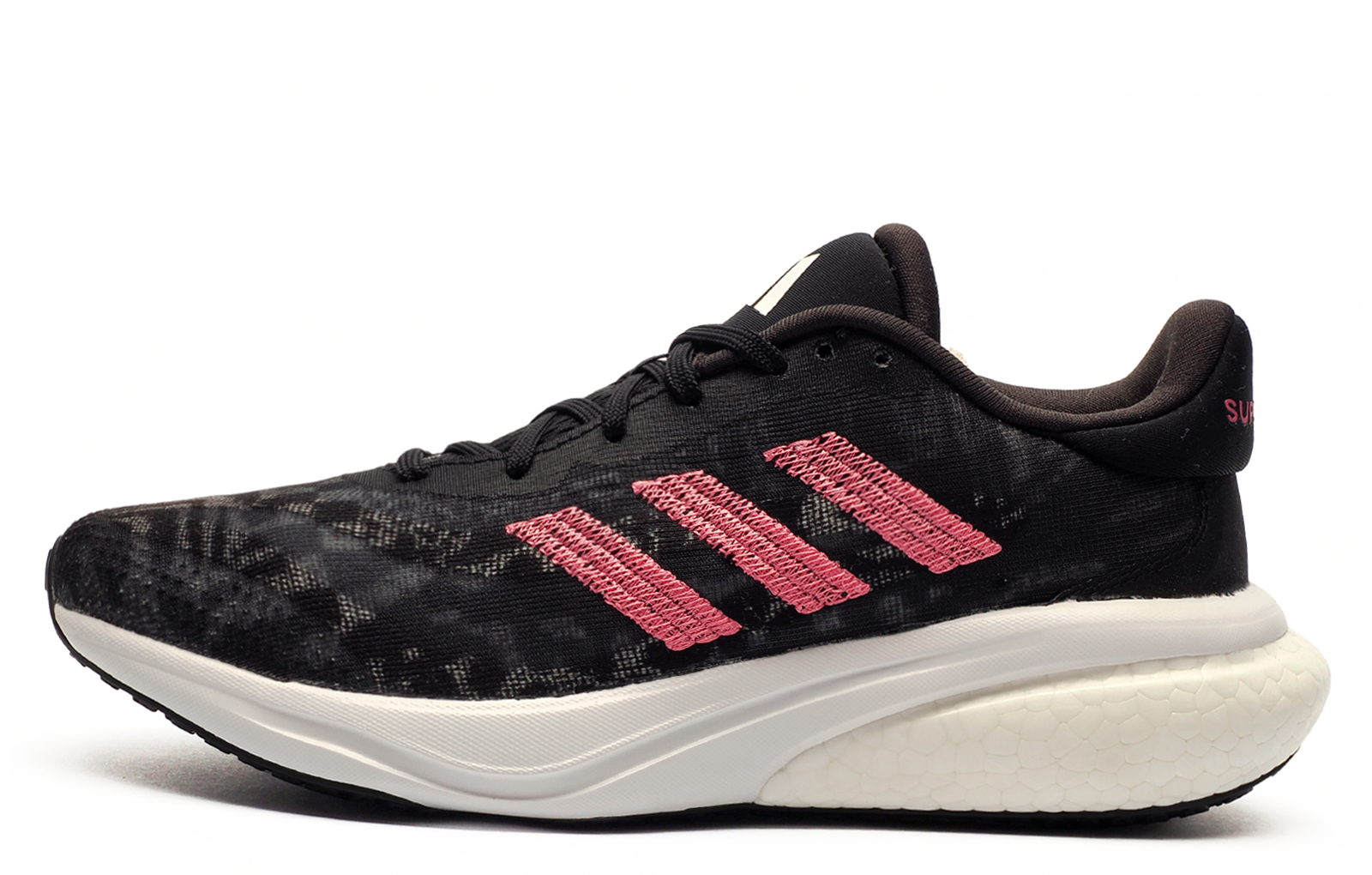 Adidas Supernova 3 Boost Womens Running Shoes | Running Trainers  | Black / Pink  | UK Size 5.5