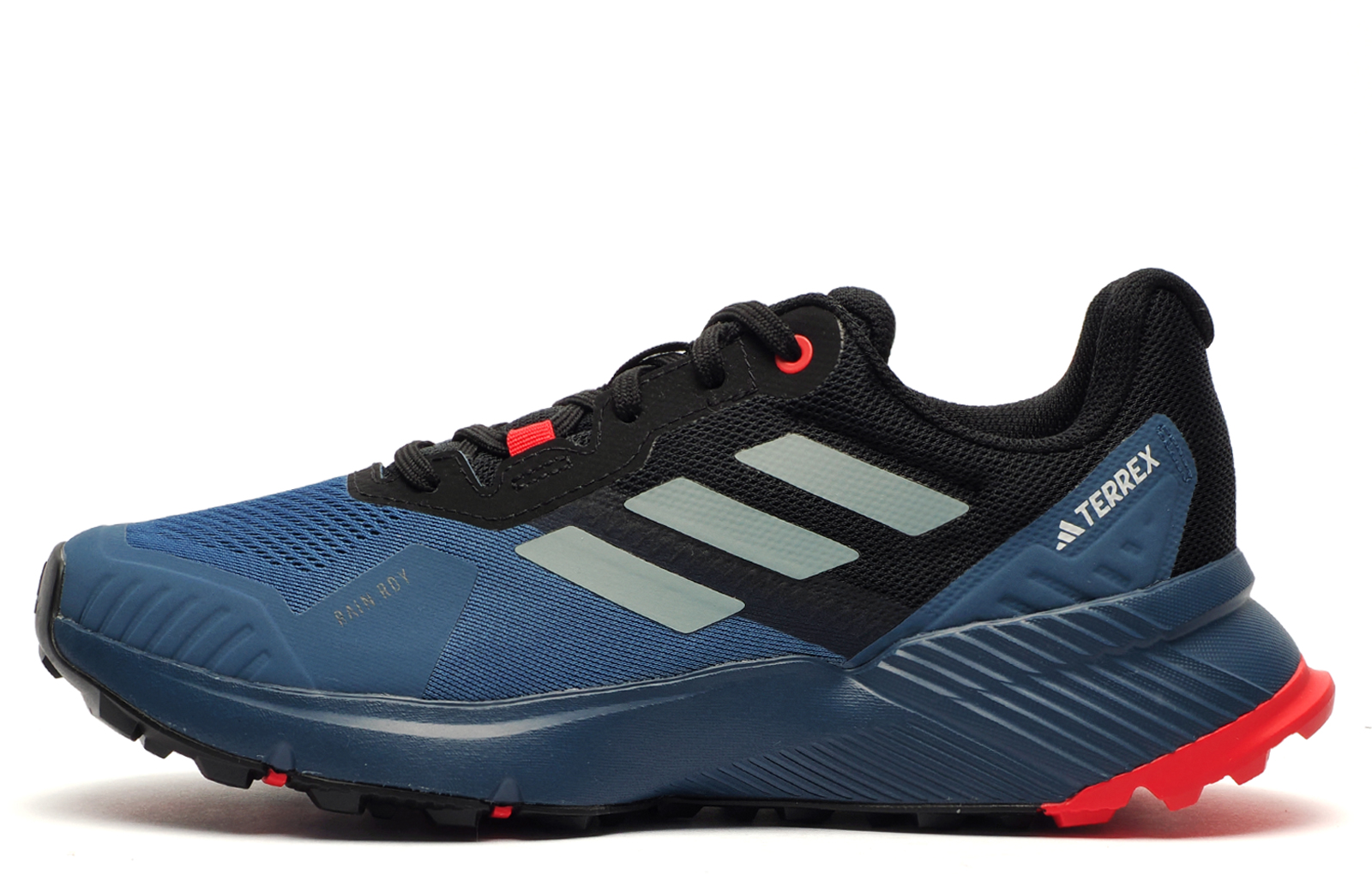 Adidas Terrex Soulstride Men's Waterproof Trail Running Shoes Men's | Running Trainers  | Wonder Steel / Magic Grey / Pure Ruby  | UK Size 7.5