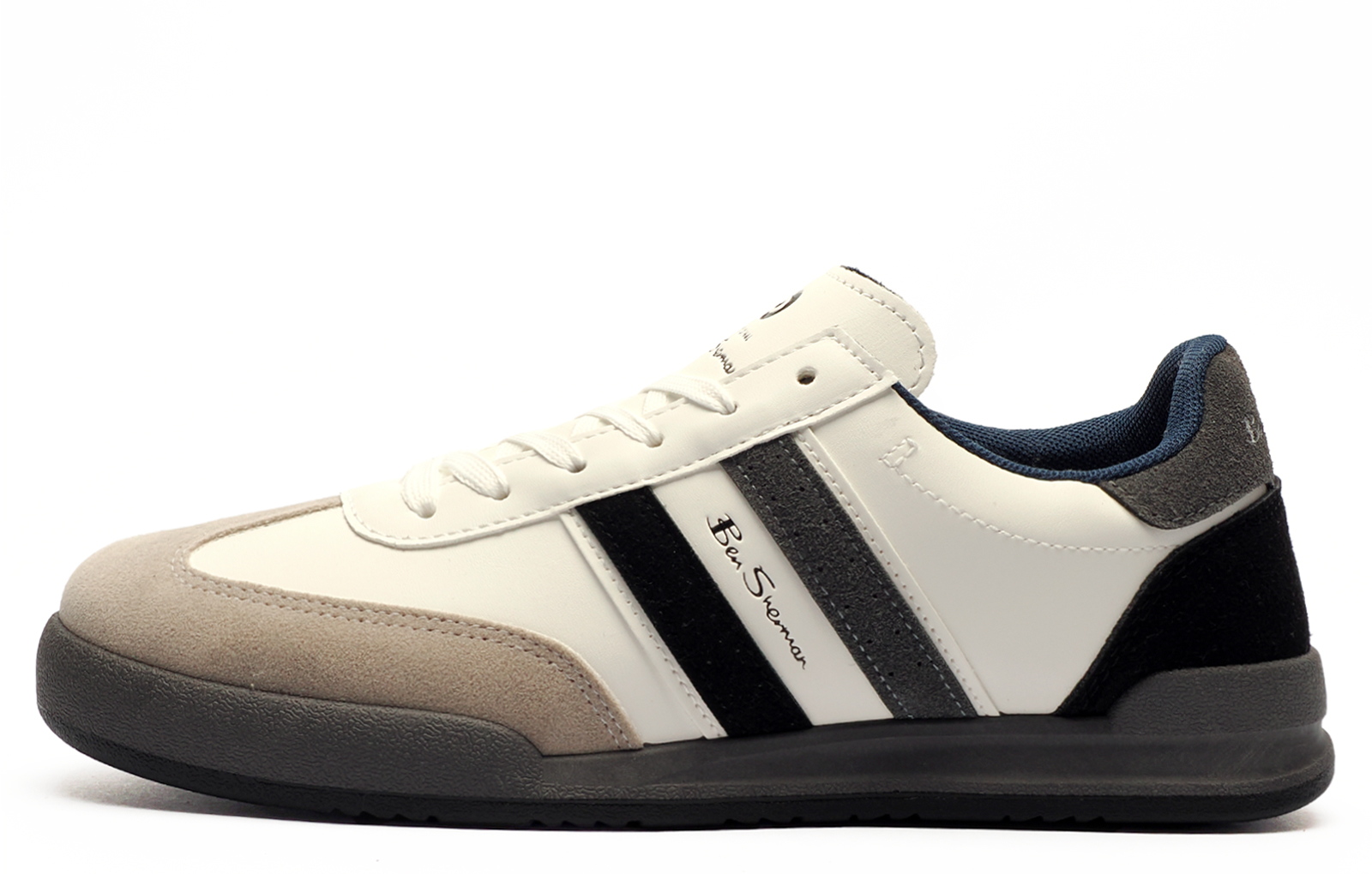 Ben Sherman Original Sokka Men's Trainers  Size: 10 Colour : White / Black / Grey