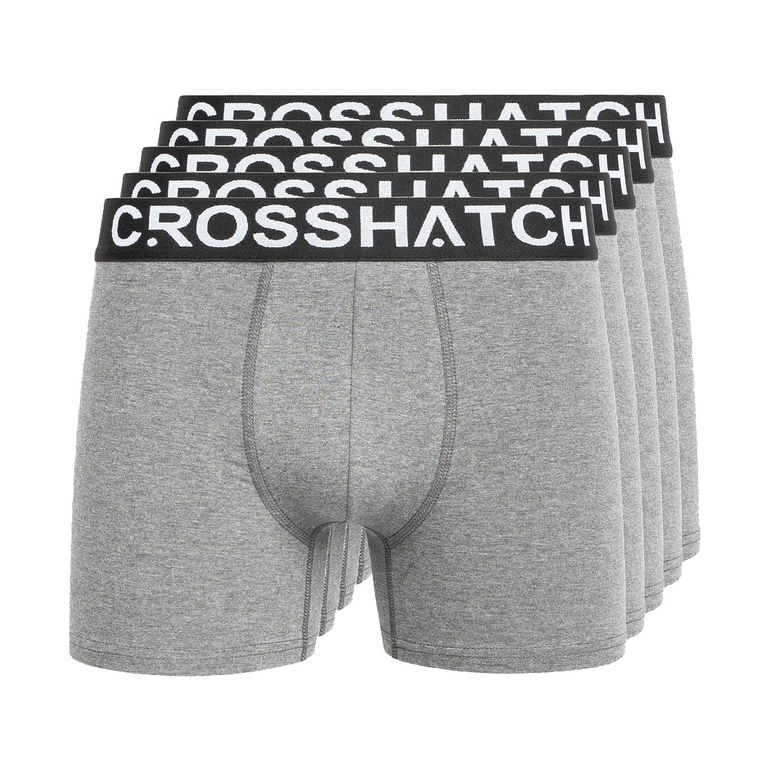 Crosshatch Astral Boxers Men's (5 Pack) Men's Trainers, Size S In Charcoal Marl