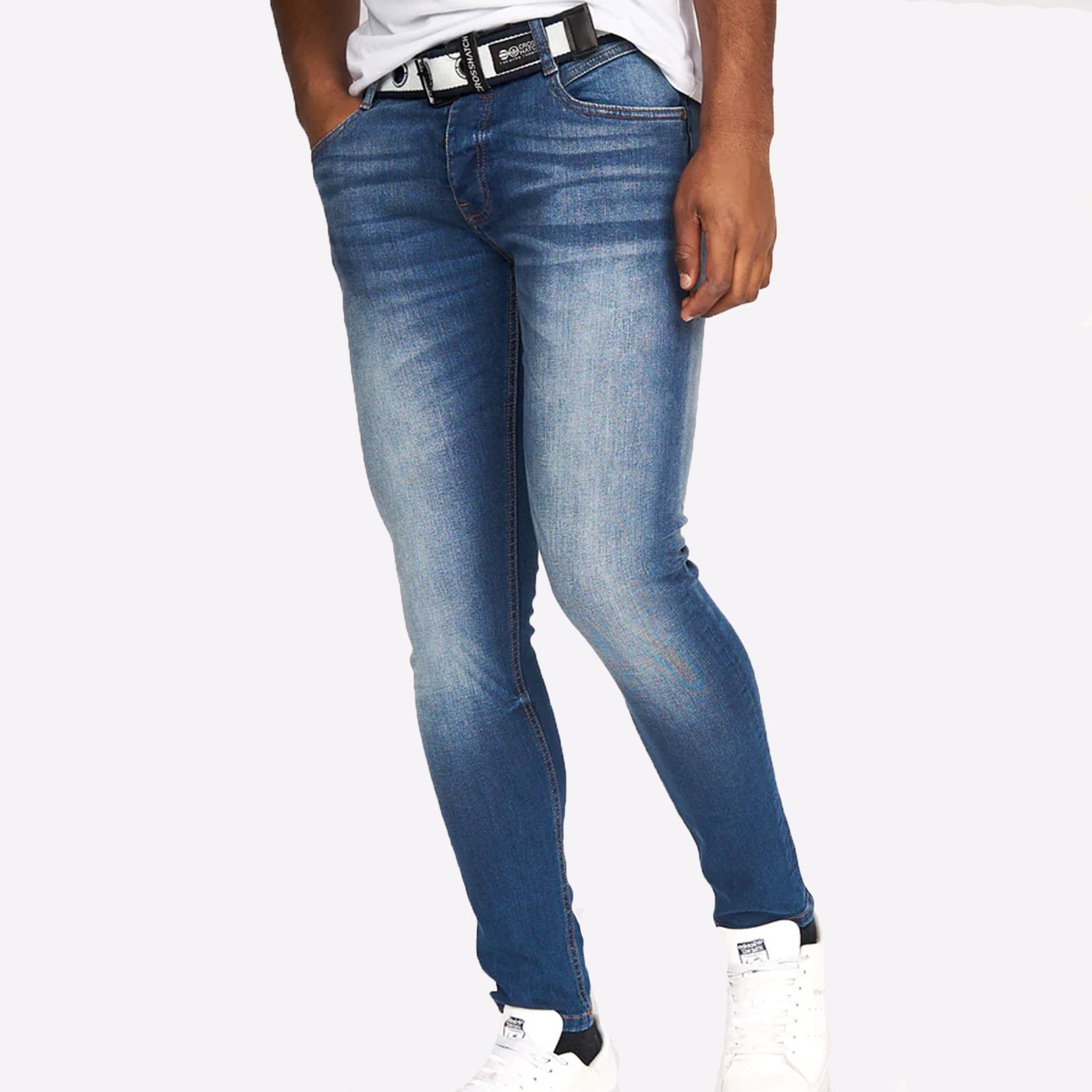 Crosshatch Barbeck Slim Fit Jeans Mens - BTM-1488