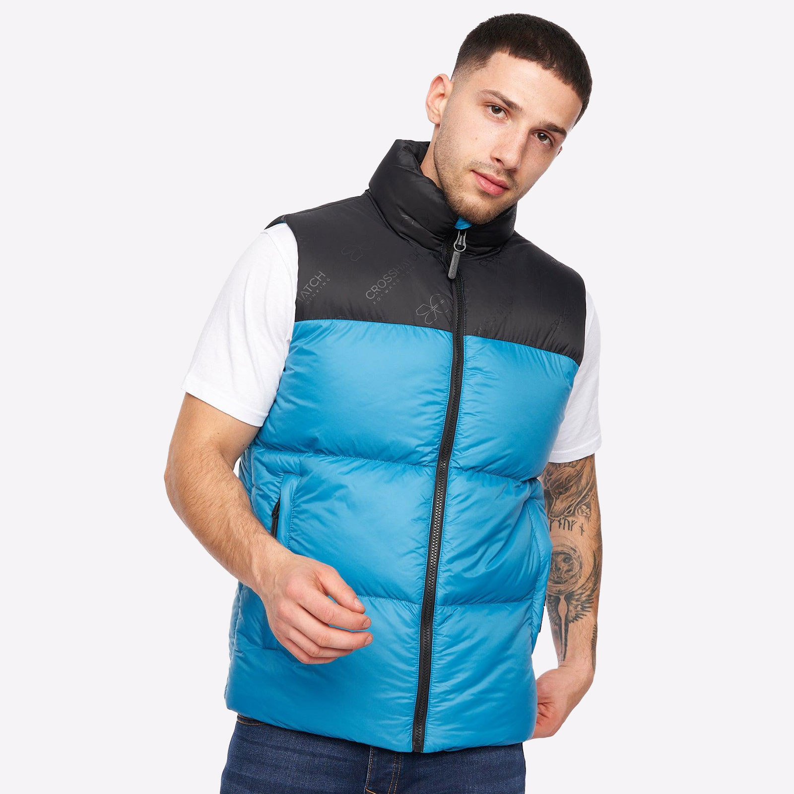 Crosshatch Demerley Gilet Men's Trainers, Size XL In Petrol