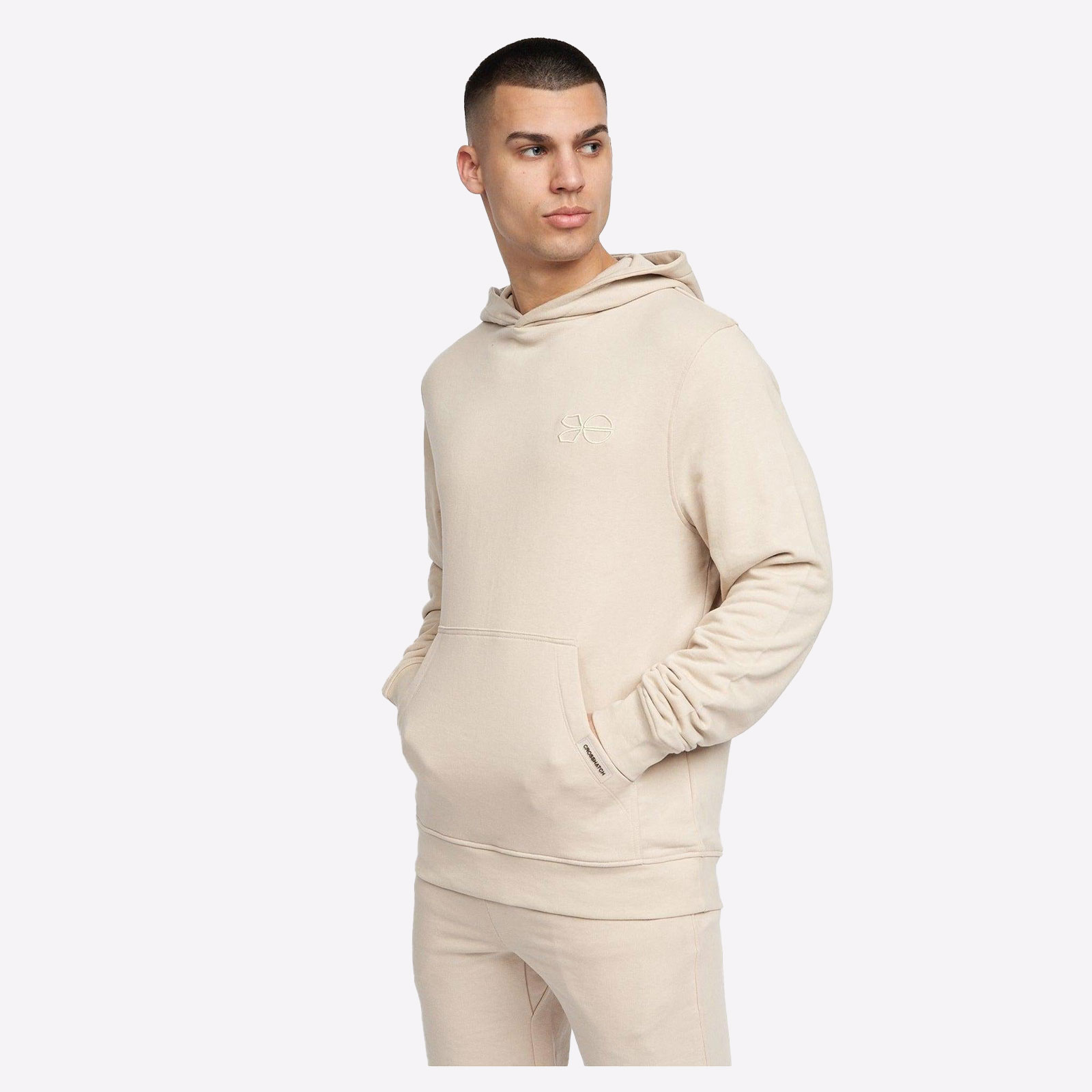 Crosshatch Emmson Hoodie Men's - Adult - Stone | Hoodies  | Stone  | UK Size Small