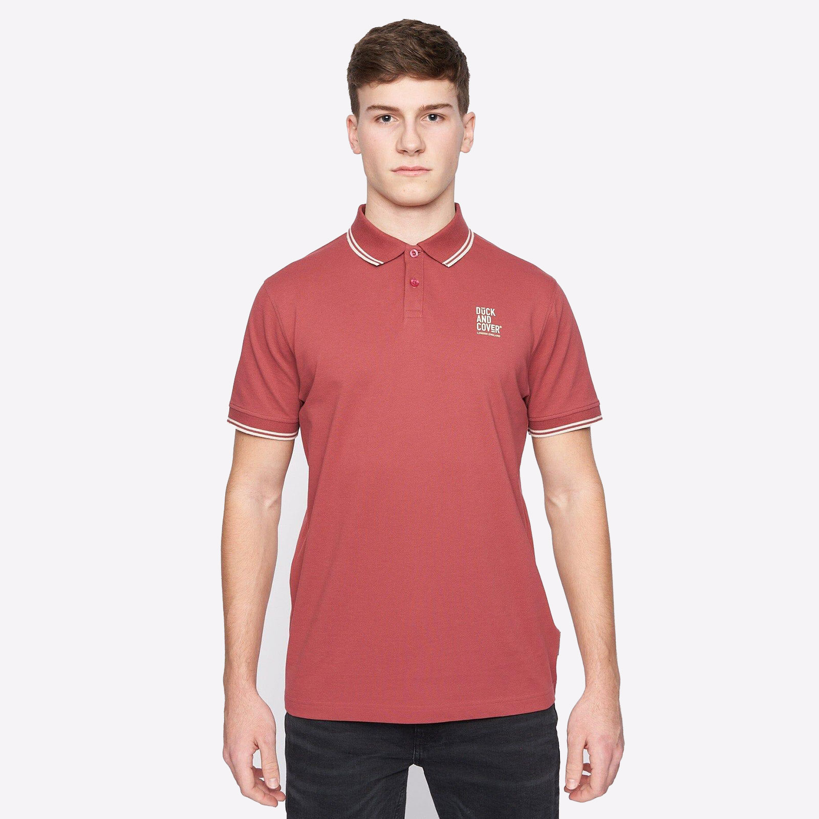 Duck And Cover Sameer Polo Men's  Colour : Red