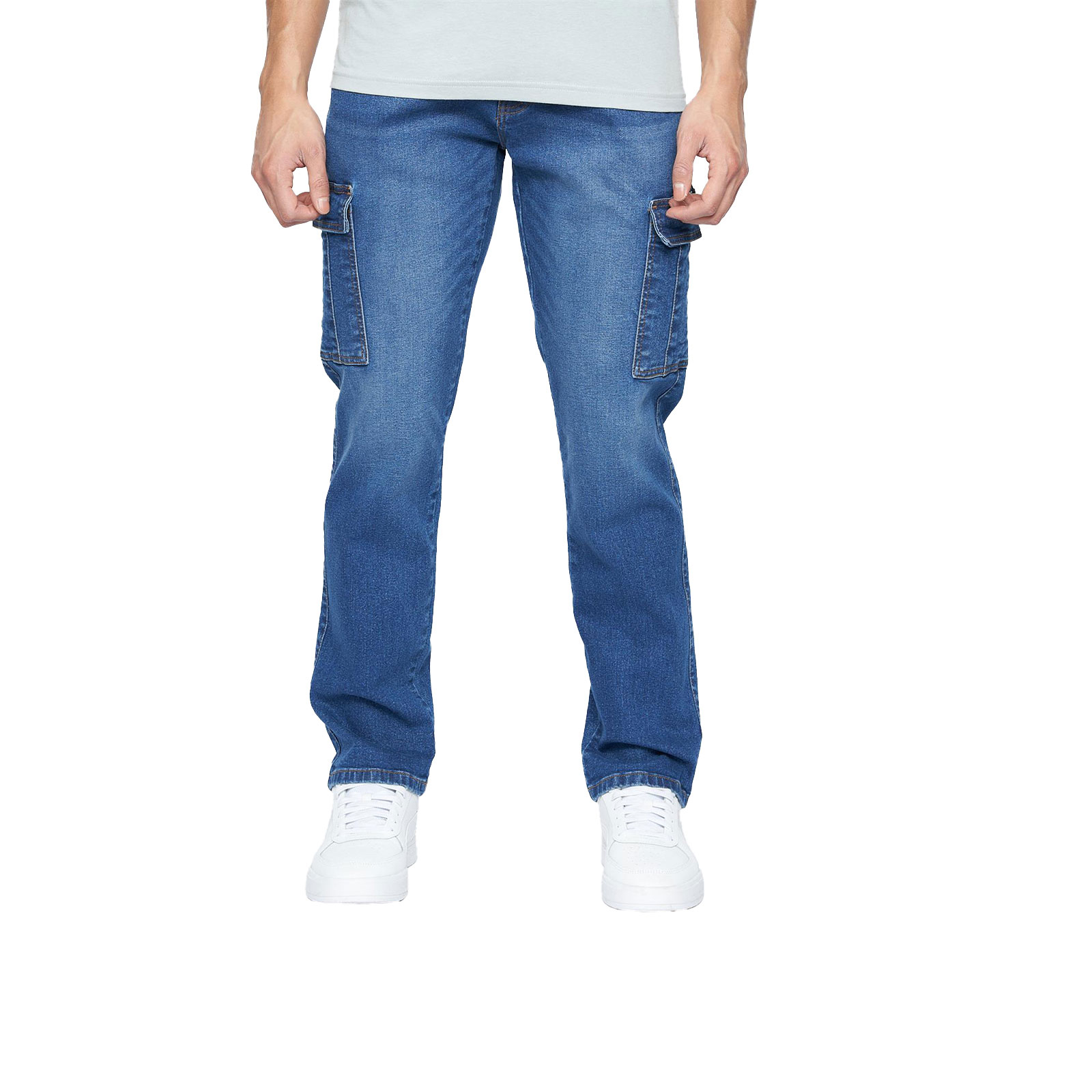 Crosshatch Kremtap Cargo Jeans Men's Trainers  Size:  Colour : Grey W30 L32 In Grey