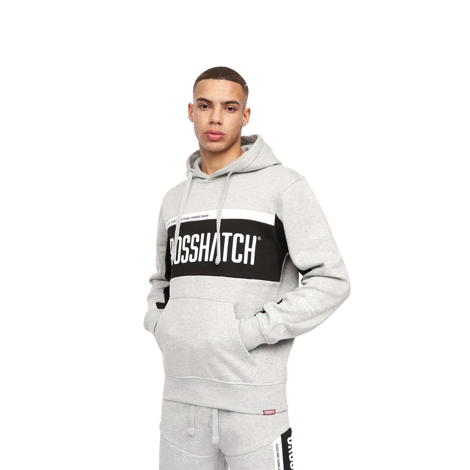 Crosshatch Silomane Hoodie Men's - Adult - Grey Marl | Hoodies  | Grey Marl  | UK Size Small