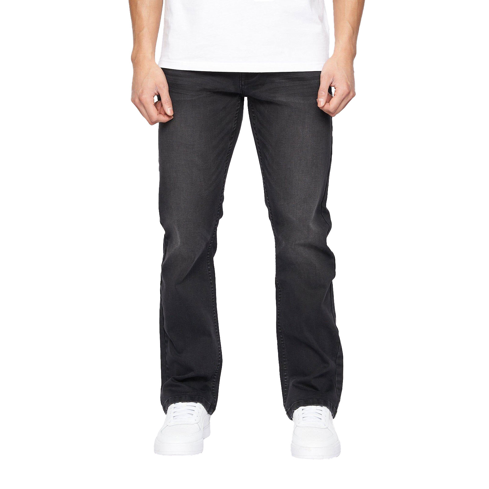 Crosshatch Winsbury Bootcut Jeans Men's | Boots  | Black  | UK Size W38 L32 In Black