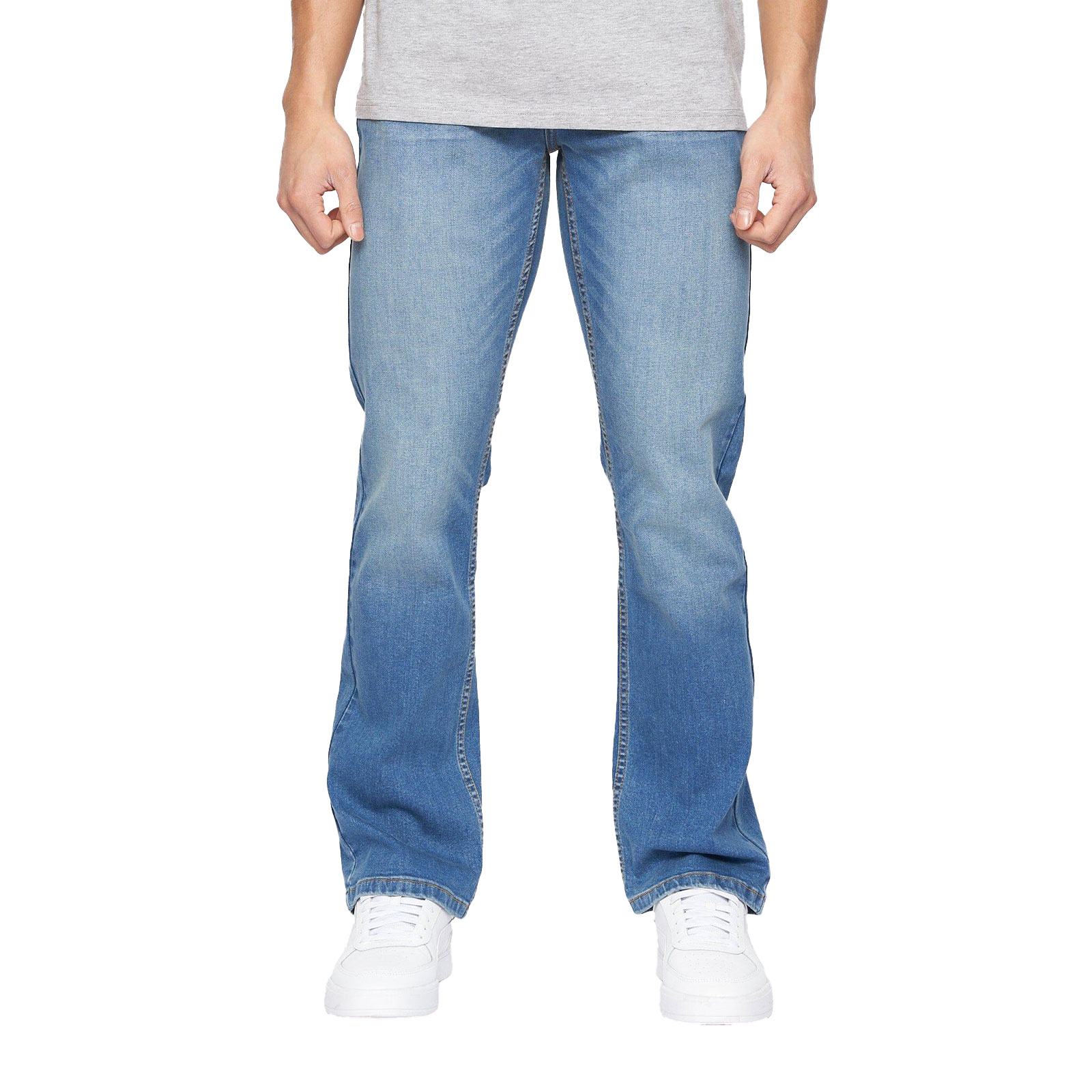 Crosshatch Winsbury Bootcut Jeans Men's | Boots  | Blue  | UK Size W34 L30 In Blue