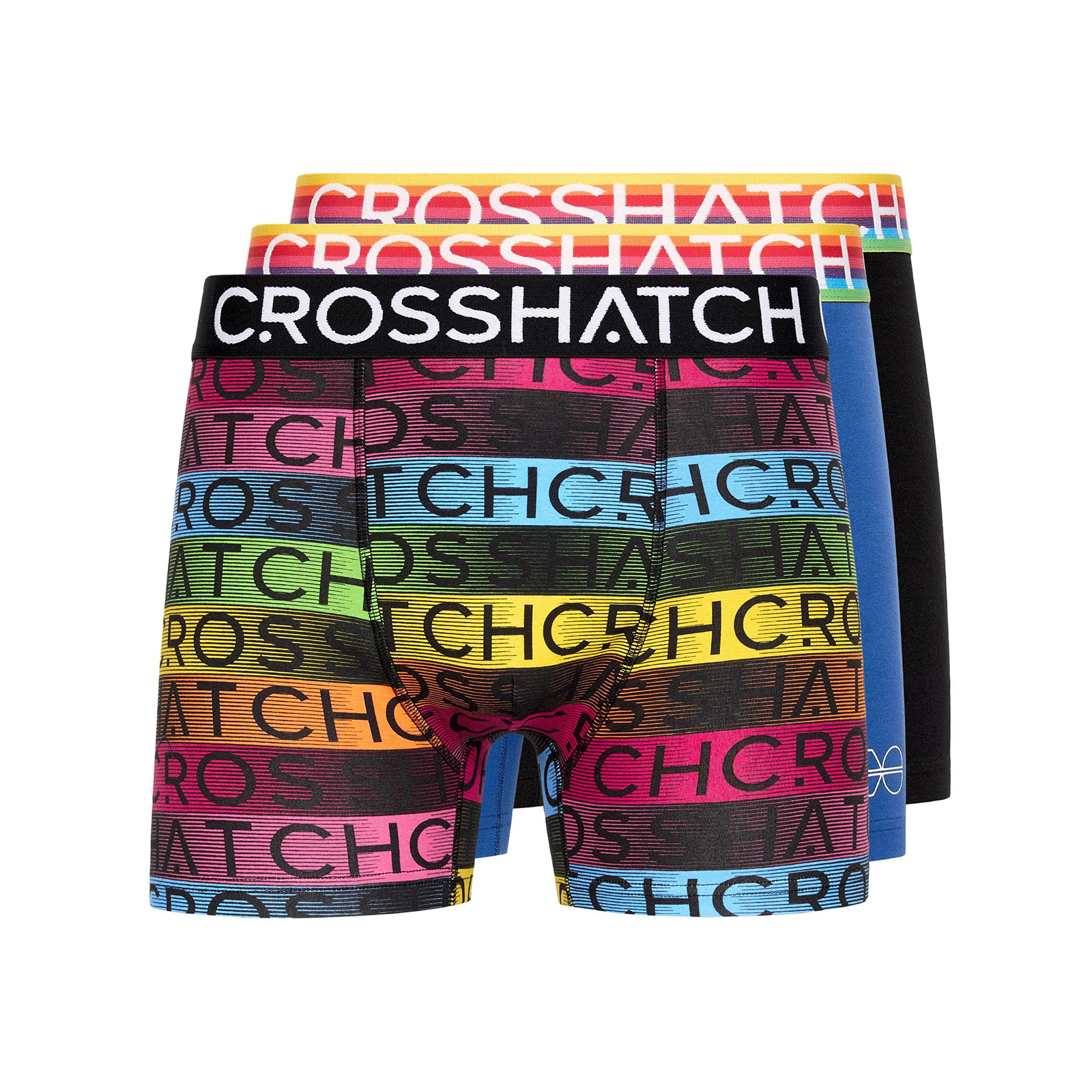 Crosshatch Rainbow Mix Men's Boxer Shorts 3Pk