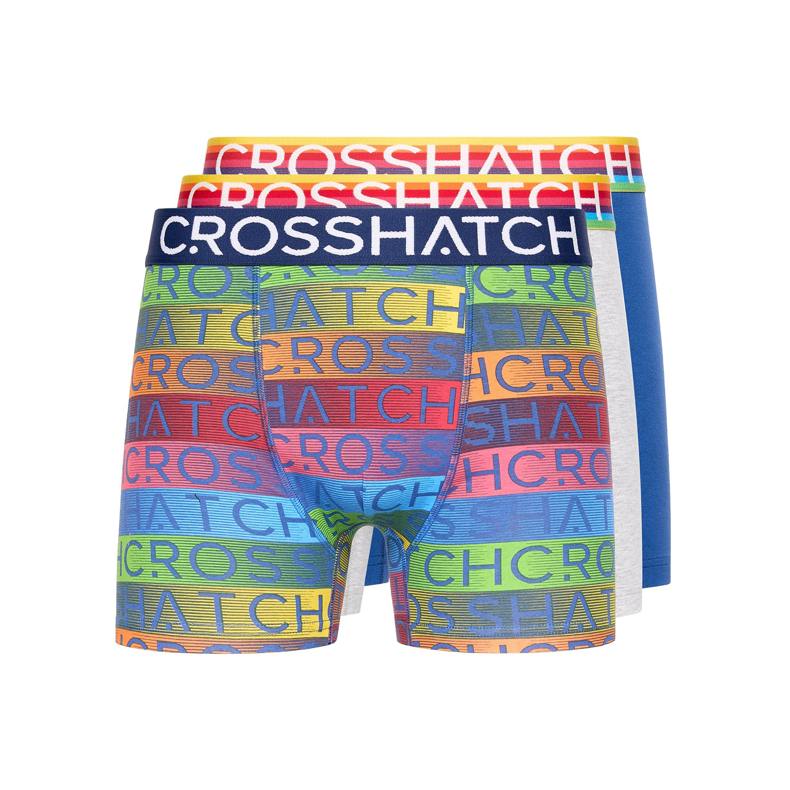 Crosshatch Rainbow Mix Men's Boxer Shorts 3Pk