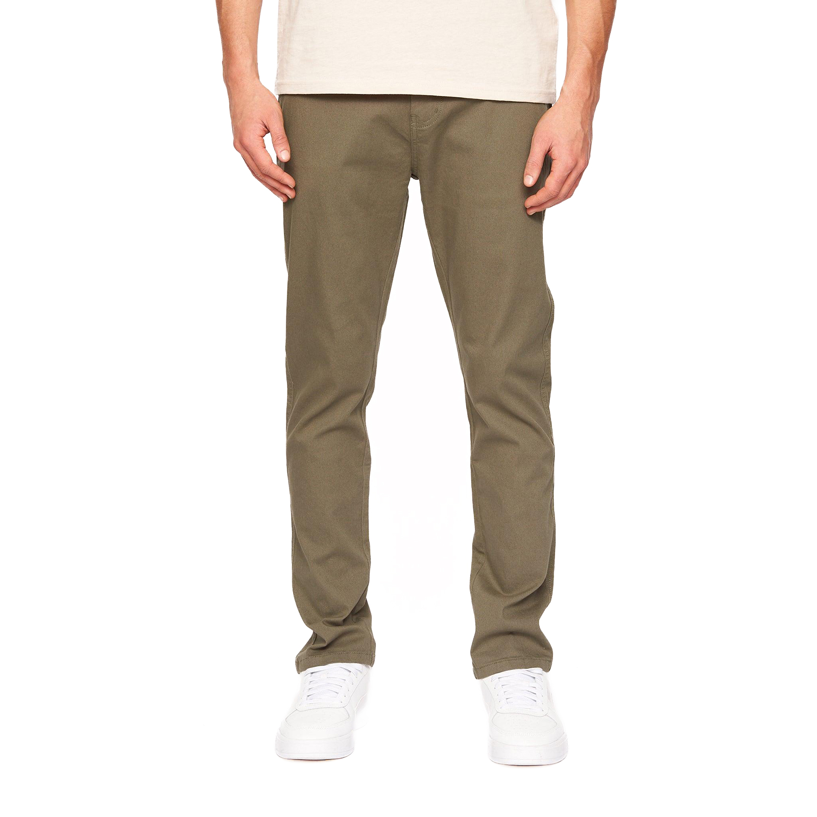 Crosshatch Roysden Men's Chinos (Slim Fit) Men's Trainers, Size W40 L30 In Khaki
