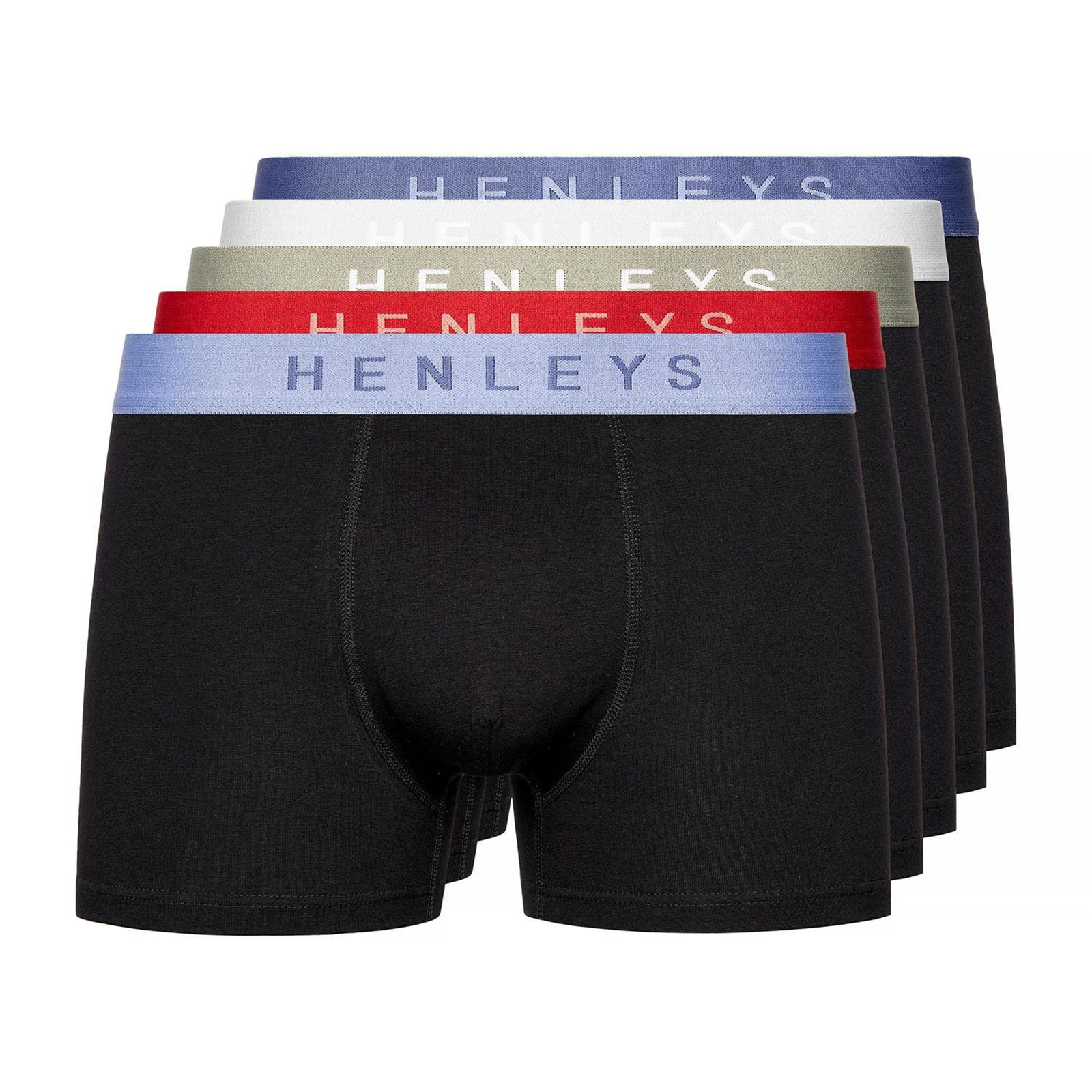 Henleys Blackiris Boxer Shorts 5Pk Men's