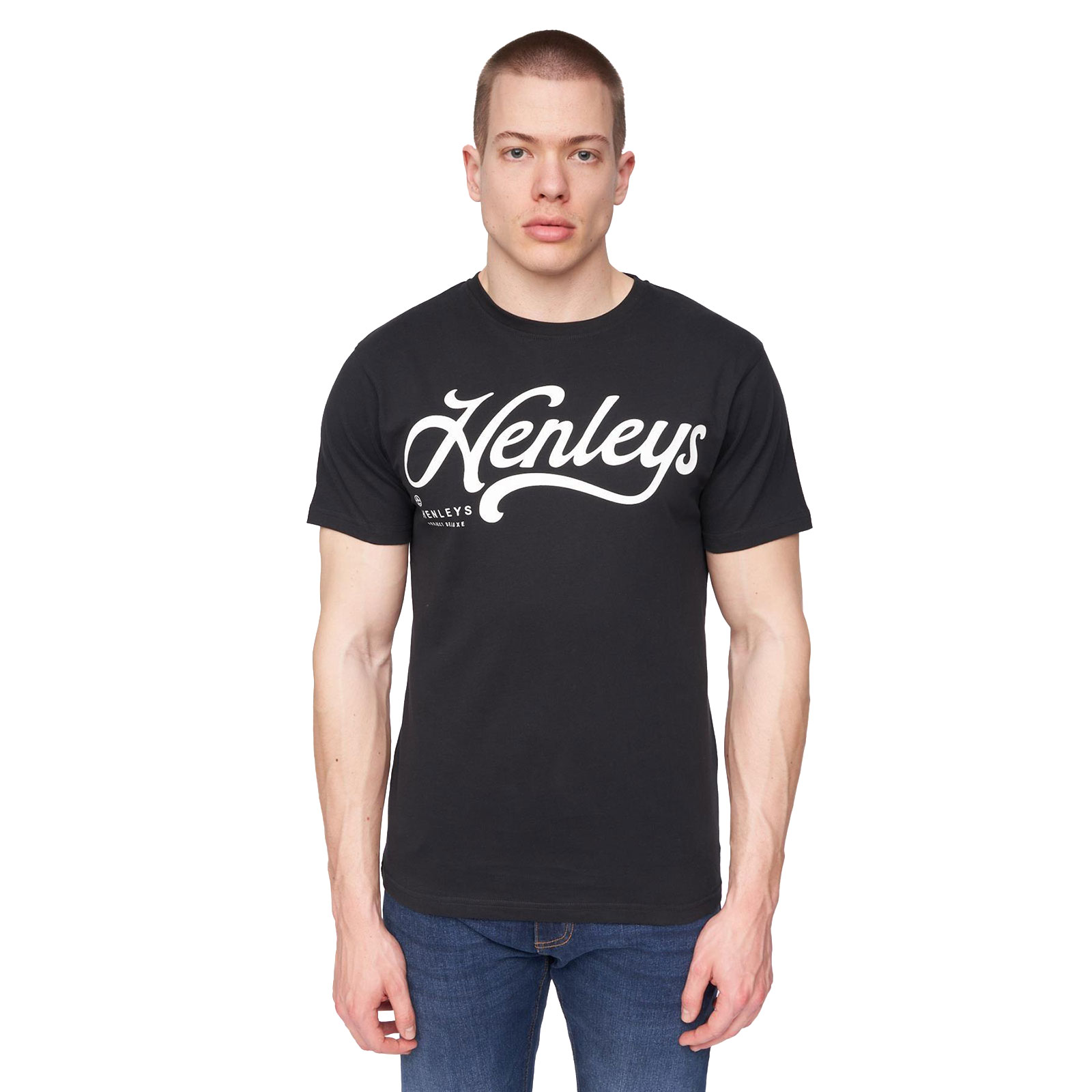 Henleys Scripthen T-Shirt Men's | T-Shirt  | Black  | UK Size Large