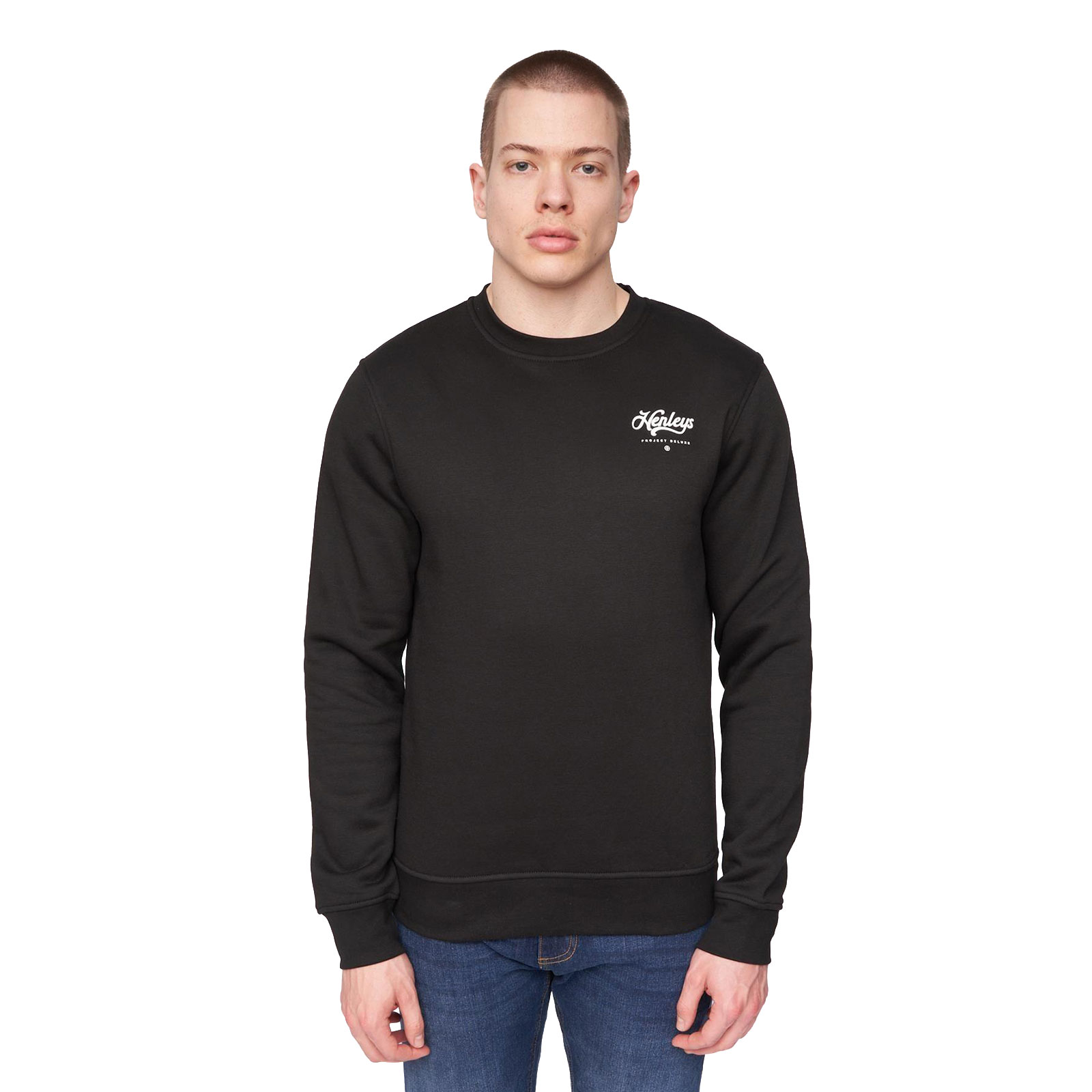 Henleys Scripthen Crew Sweatshirt Men's Trainers, Size L In Black