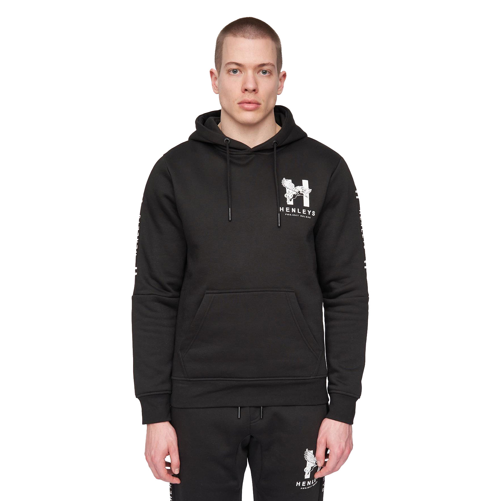 Henleys Tapehen Hoodie Men's | Hoodies  | Black  | UK Size Medium
