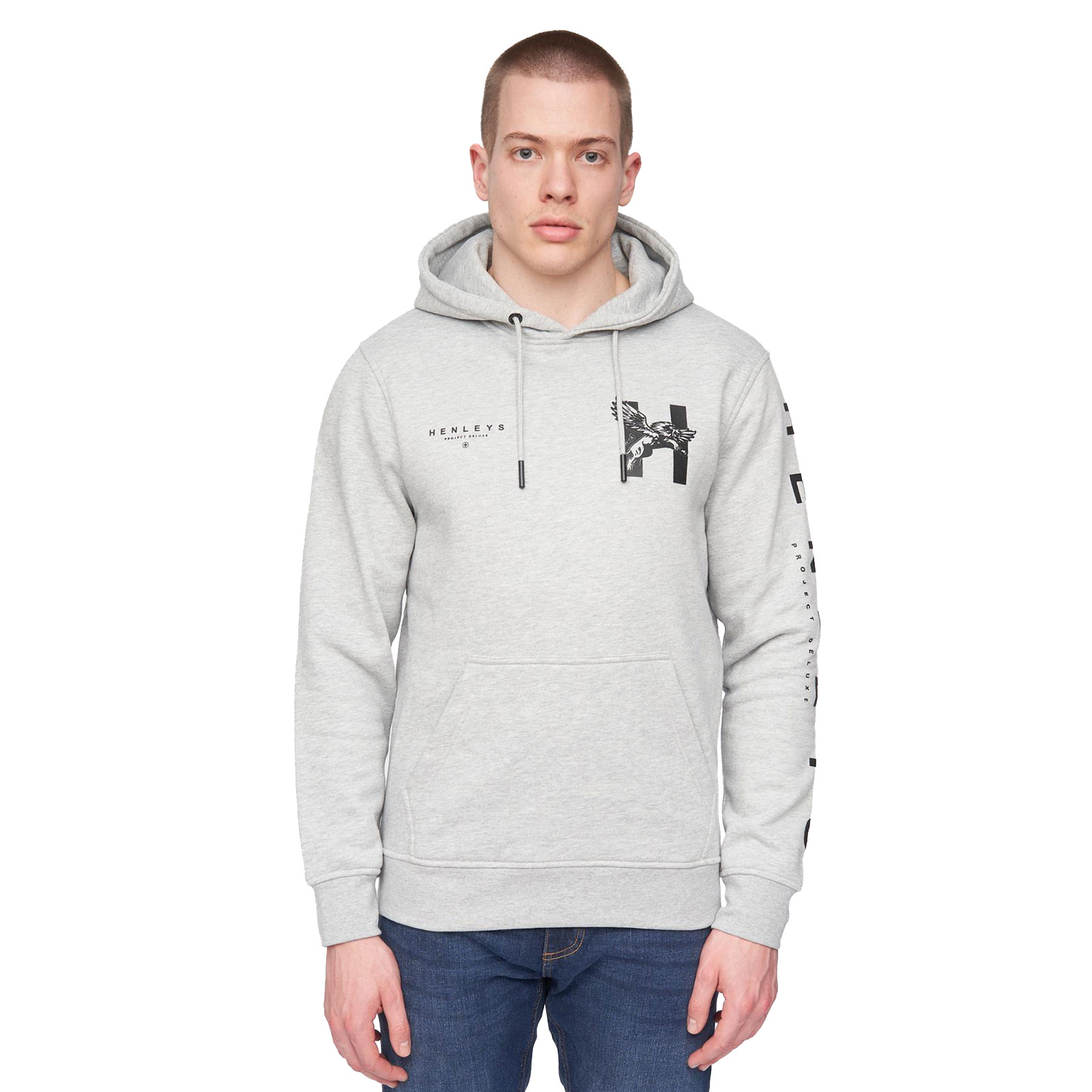 Henleys Kilhen Hoodie Men's | Hoodies  | Grey Marl  | UK Size XXL