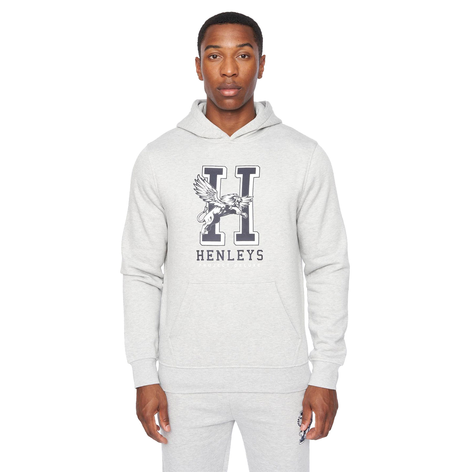 Henleys Belton Hoodie Men's | Hoodies  | Grey Marl  | UK Size Medium