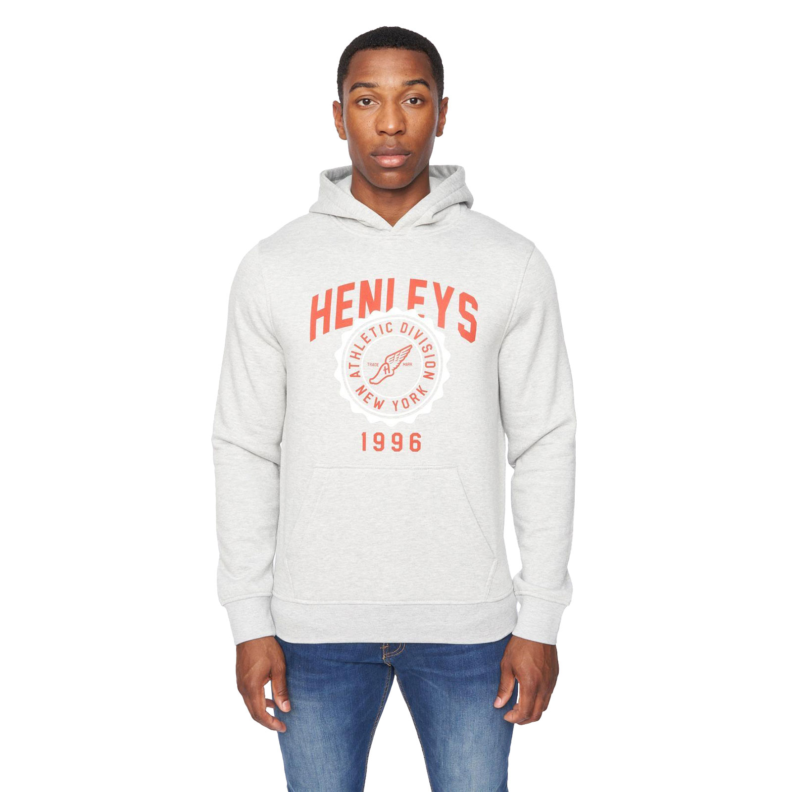 Henleys Tipton Hoodie Men's | Hoodies  | Grey Marl  | UK Size Large