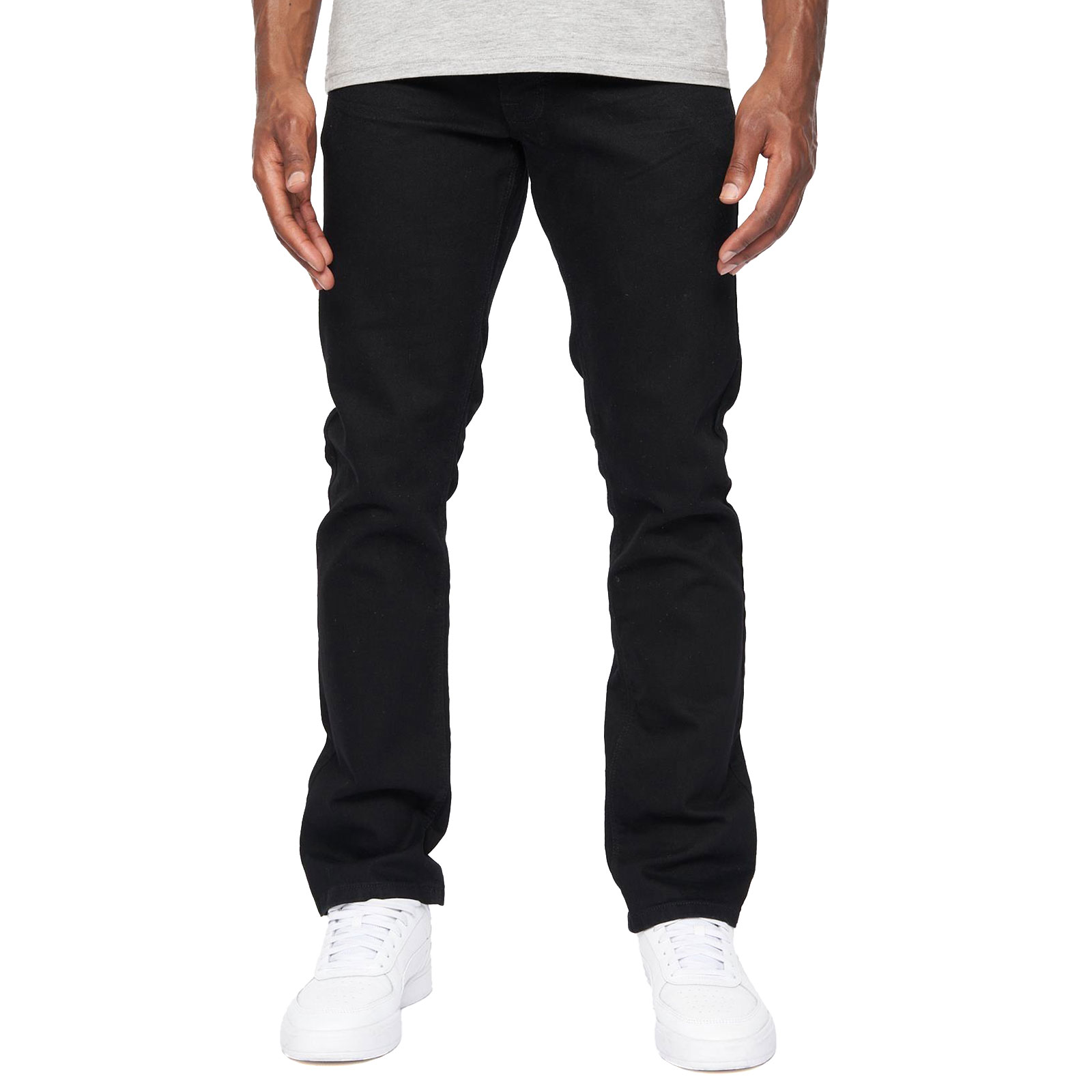 Crosshatch Cadman Straight Leg Jeans Men's Trainers  Size:  Colour : Solid Black W40 L30 In Solid Black