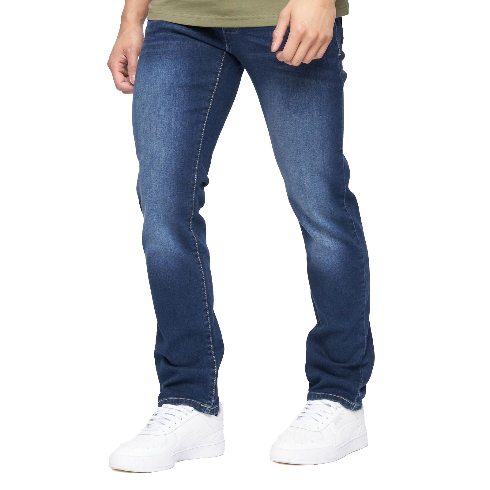 Crosshatch Farrowed Straight Fit Jeans Men's Trainers  Size:  Colour : Dark Wash W34 L32 In Dark Wash