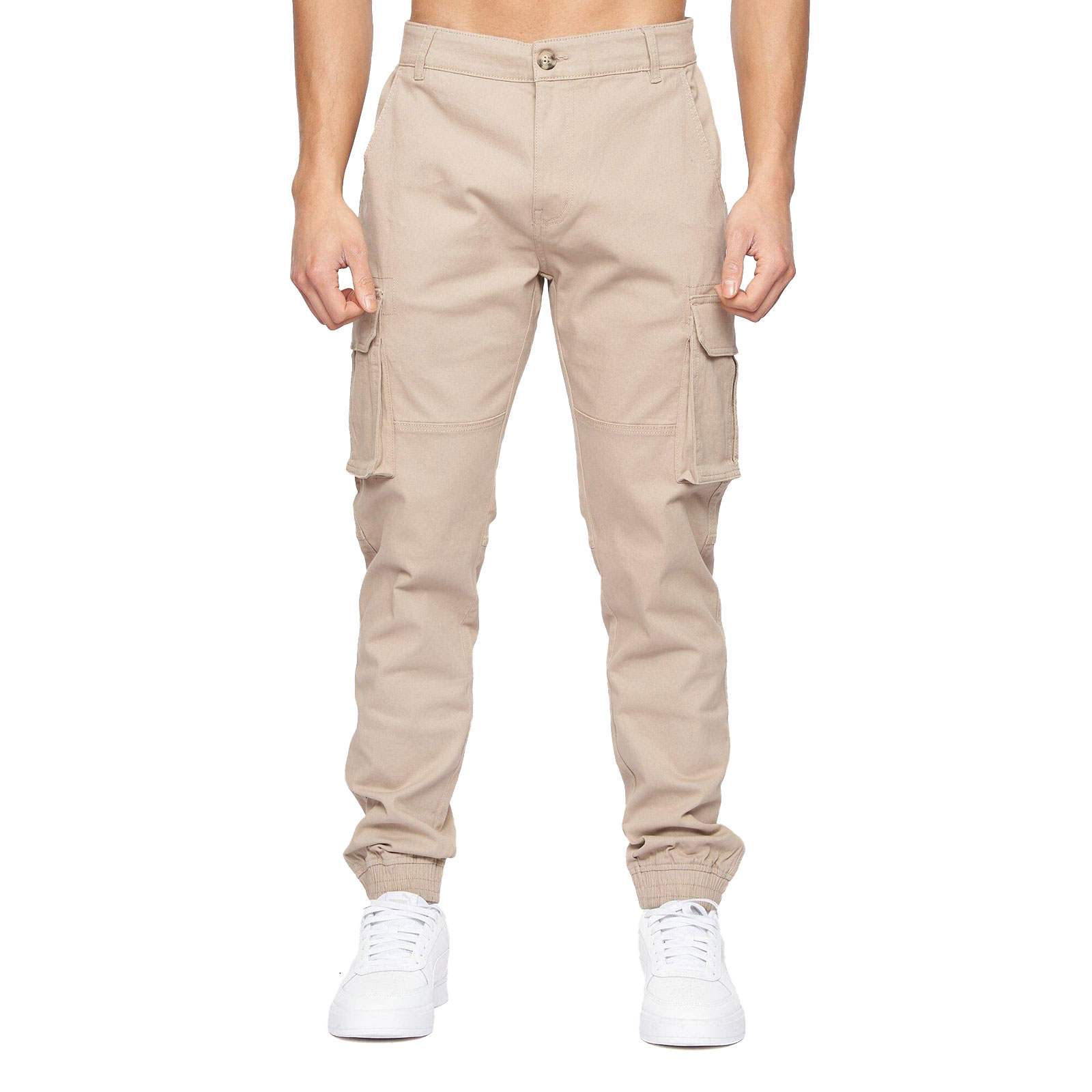 Crosshatch Frentons Cargo Pants Men's Trainers, Size W36 L32 In Stone