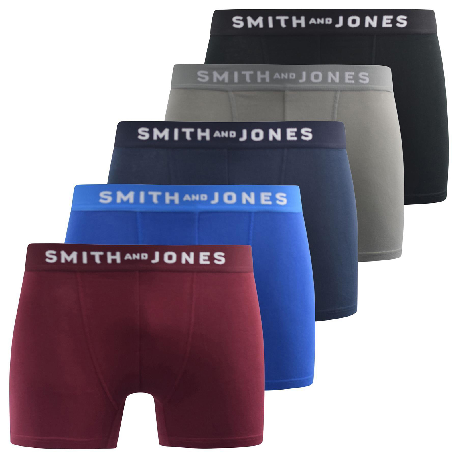 Smith & Jones Graylen 5Pk Boxer Shorts Men's  Colour : Assorted