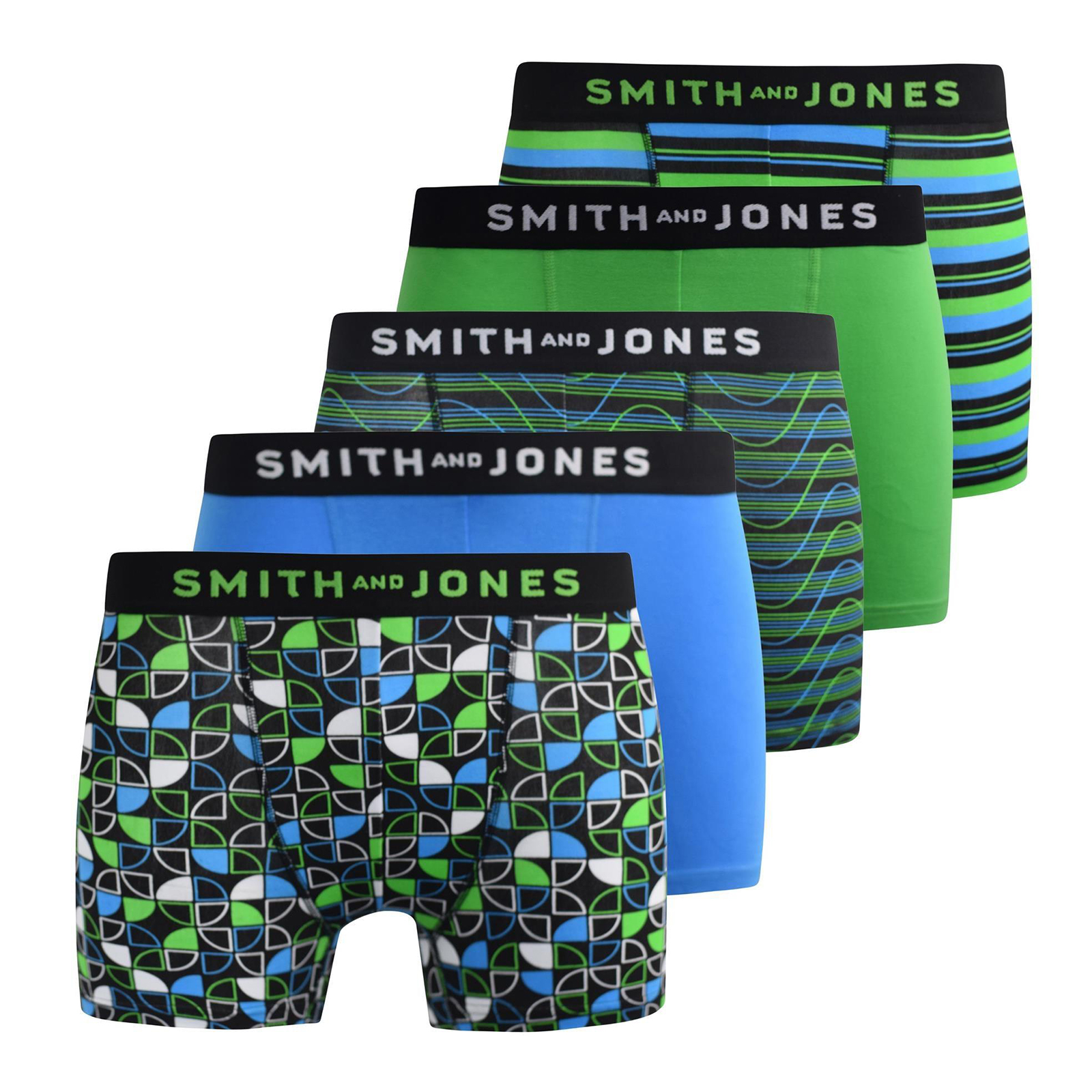 Smith & Jones Riggon 5Pk Boxer Shorts Men's  Colour : Assorted