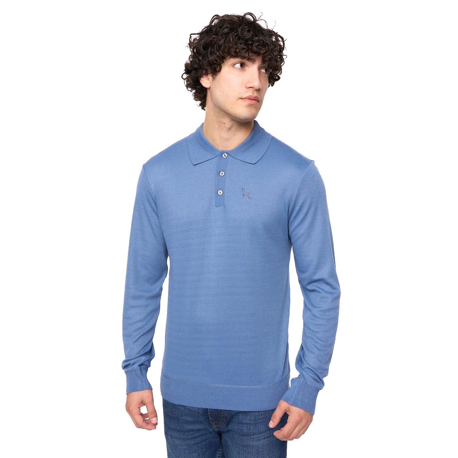 Bewley & Ritch Ambrosden Polo Knitted Jumper Men's  Colour : Blue