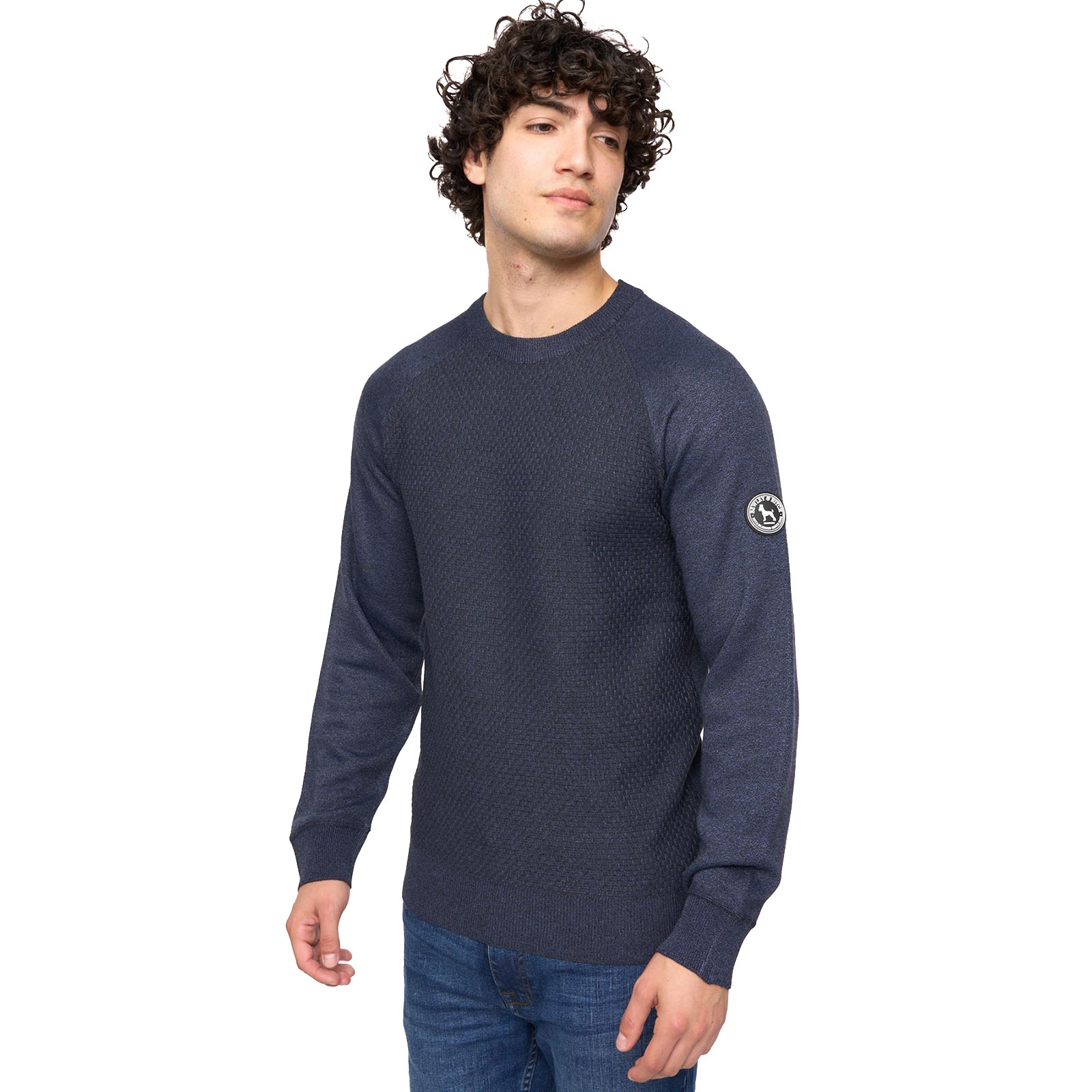 Bewley & Ritch Crestfield Sweater Men's Size L In Navy