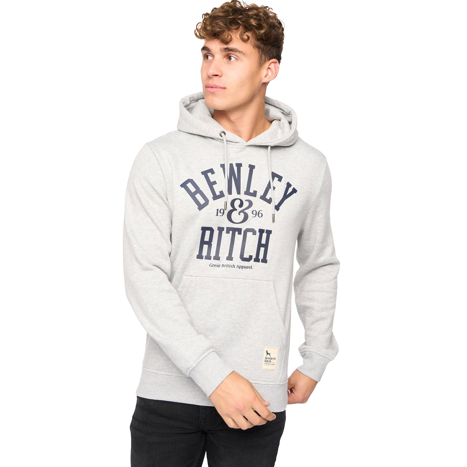 Bewley & Ritch Nuford Hoodie Men's - Adult - Light Grey | Hoodies  | Light Grey  | UK Size XL
